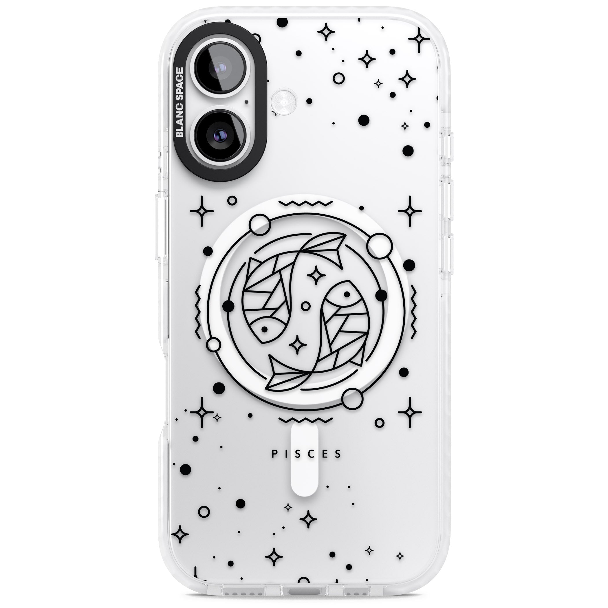 Pisces Emblem Transparent iPhone 17 Impact Pro Clear Phone Case