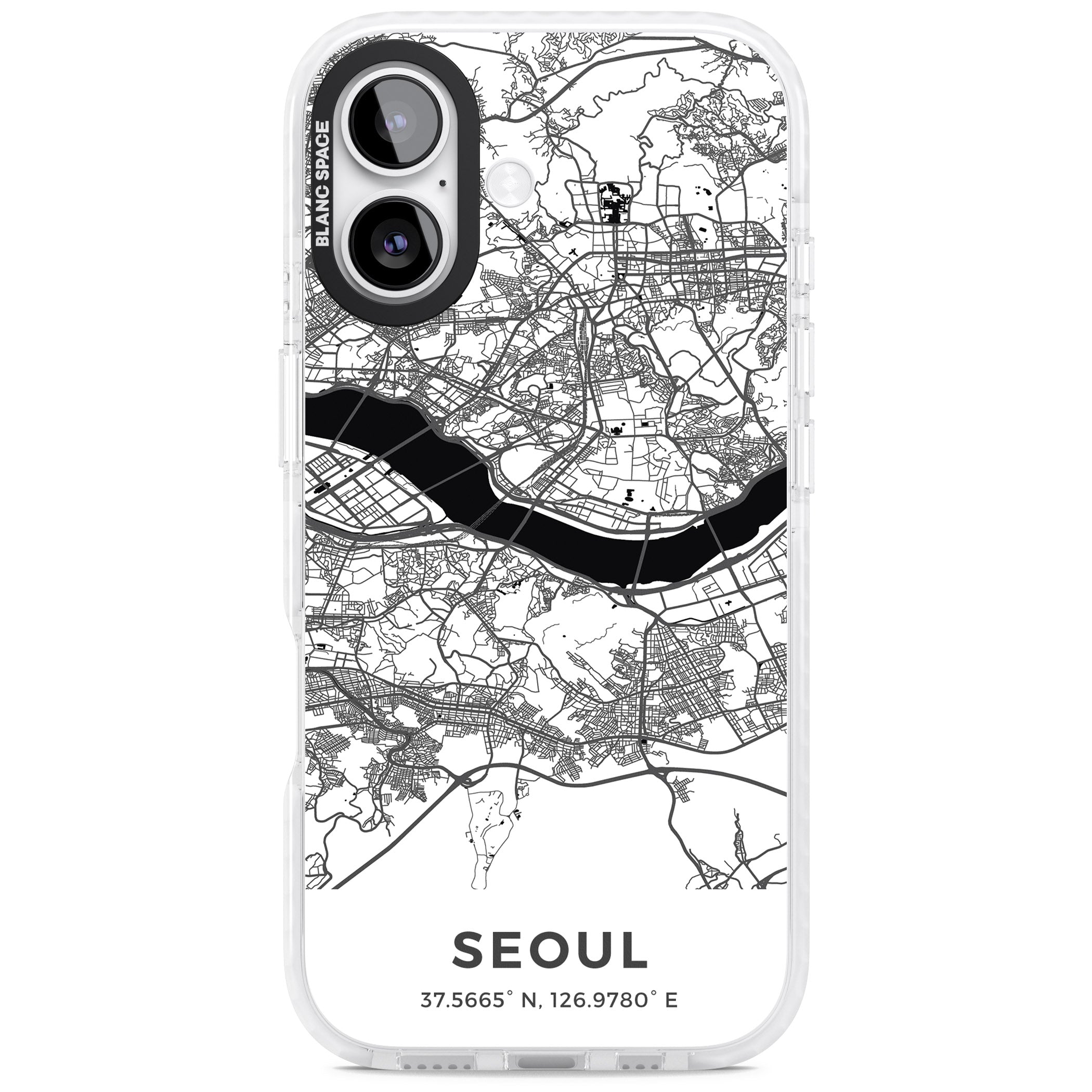 Seoul City Map iPhone 17 Impact Clear Phone Case