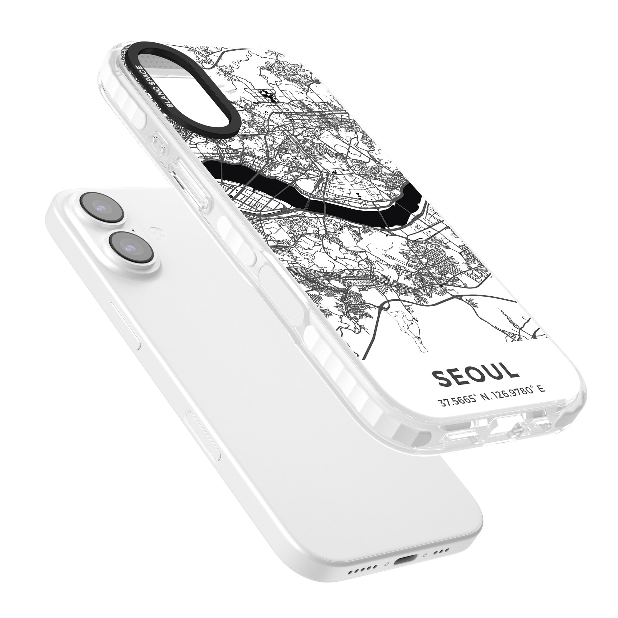 Seoul City Map iPhone 17 Impact Clear Phone Case Colours
