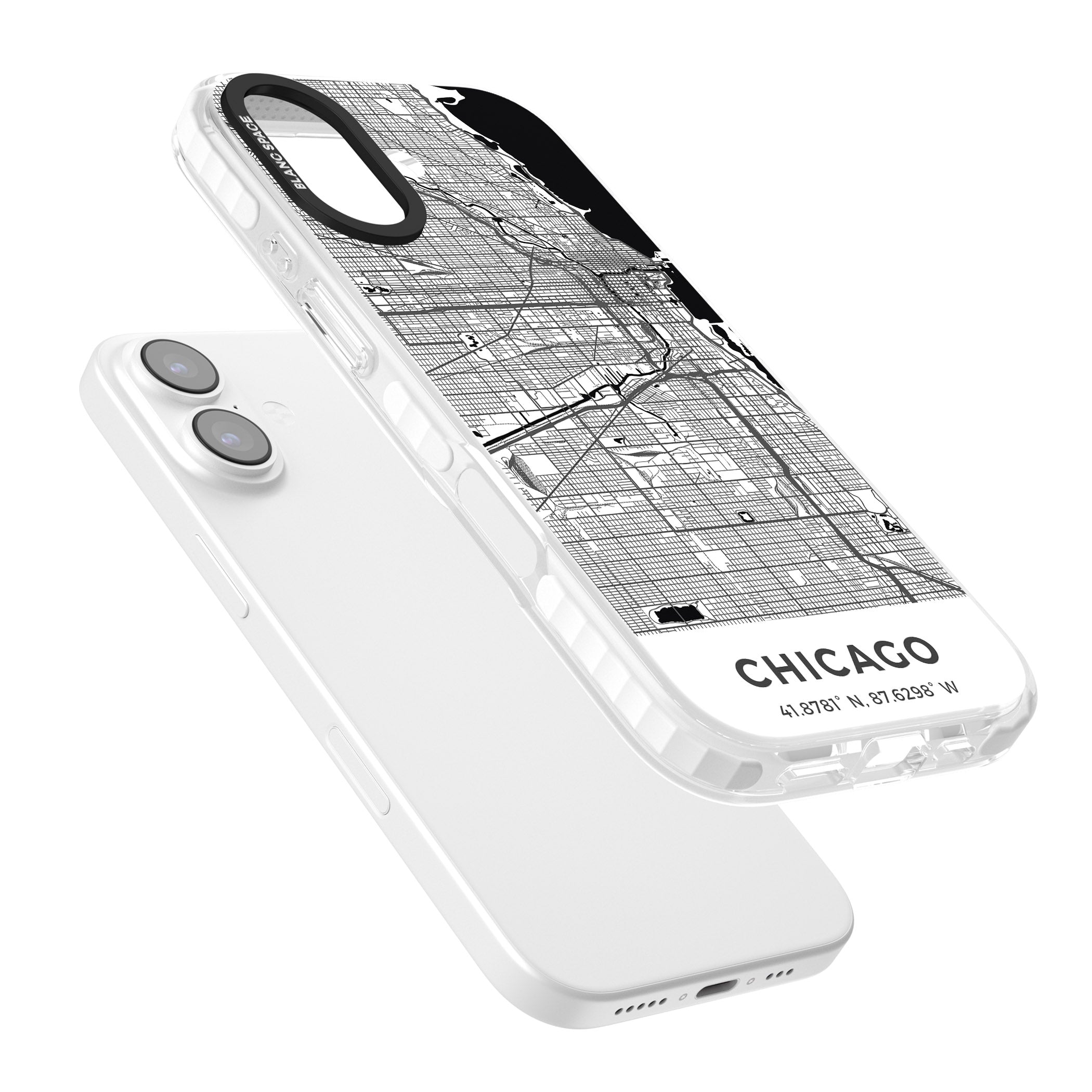 Chicago Map iPhone 17 Impact Clear Phone Case Colours