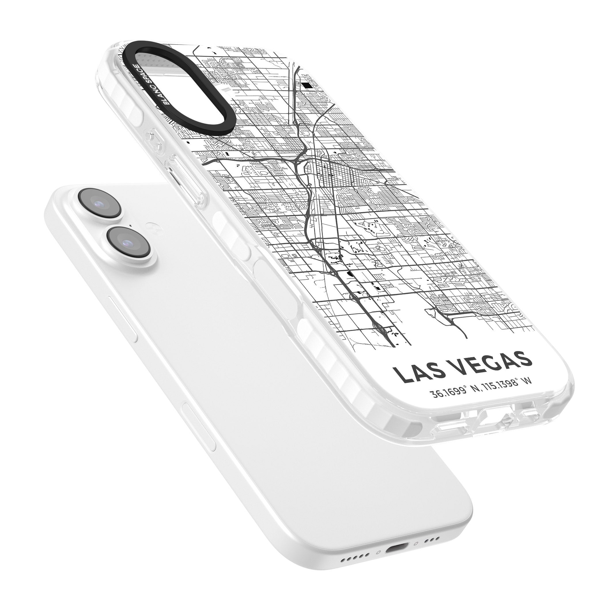 Las Vegas Map iPhone 17 Impact Clear Phone Case Colours