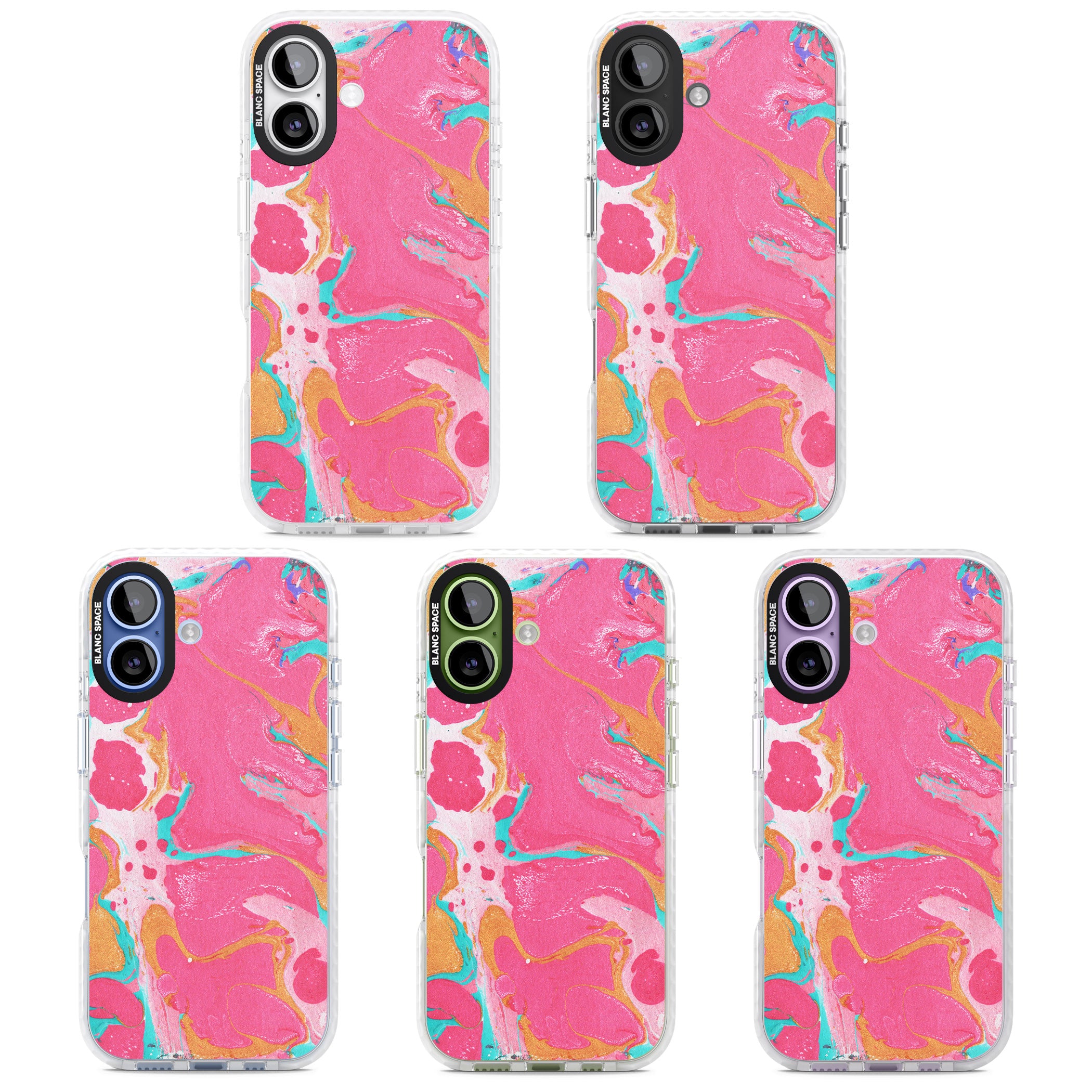 Vibrant Marbled Paper iPhone 17 Impact Clear Phone Case APT Impact Protection