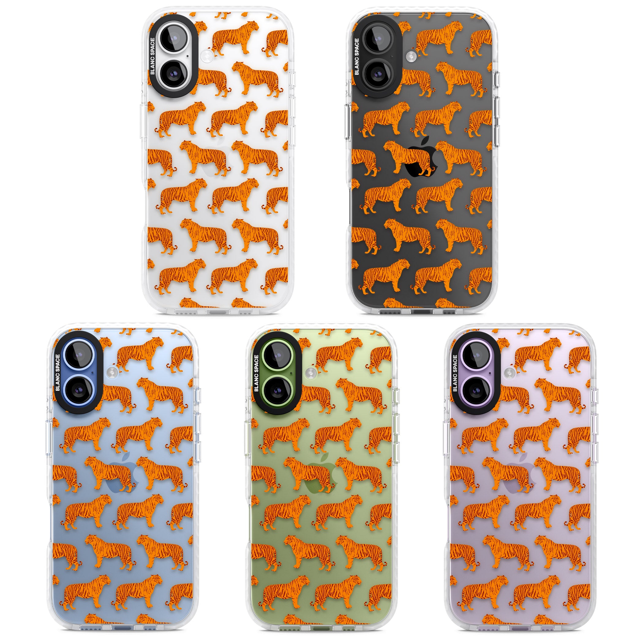 Tiger Pattern iPhone 17 Impact Clear Phone Case APT Impact Protection
