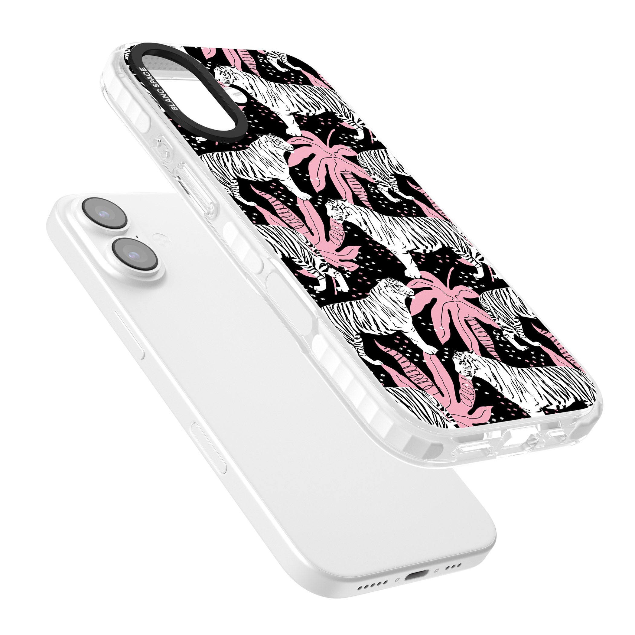 Pink Jungle Tiger iPhone 17 Impact Clear Phone Case Colours