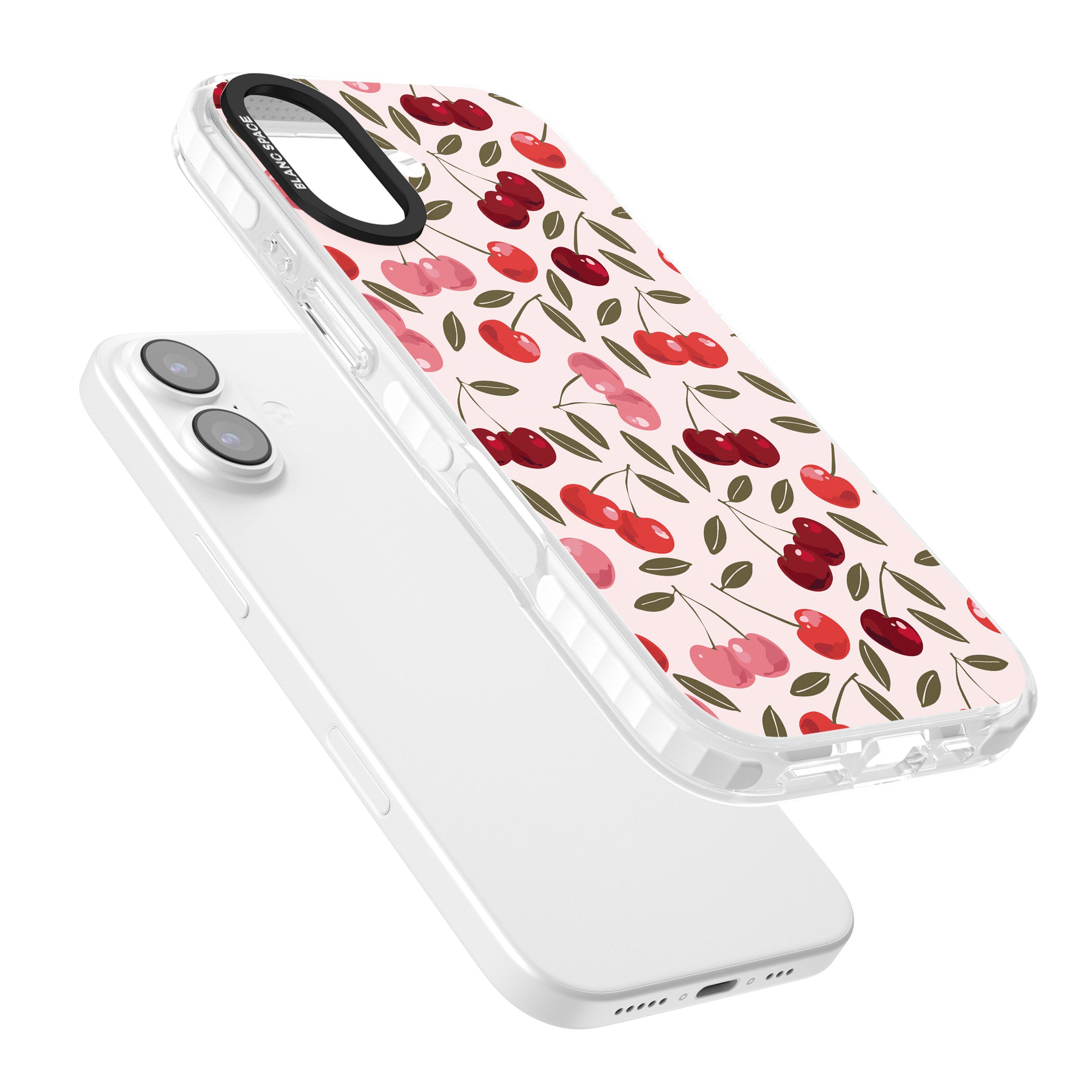 Fruity & Fun Patterns Cherries iPhone 17 Impact Clear Phone Case Colours