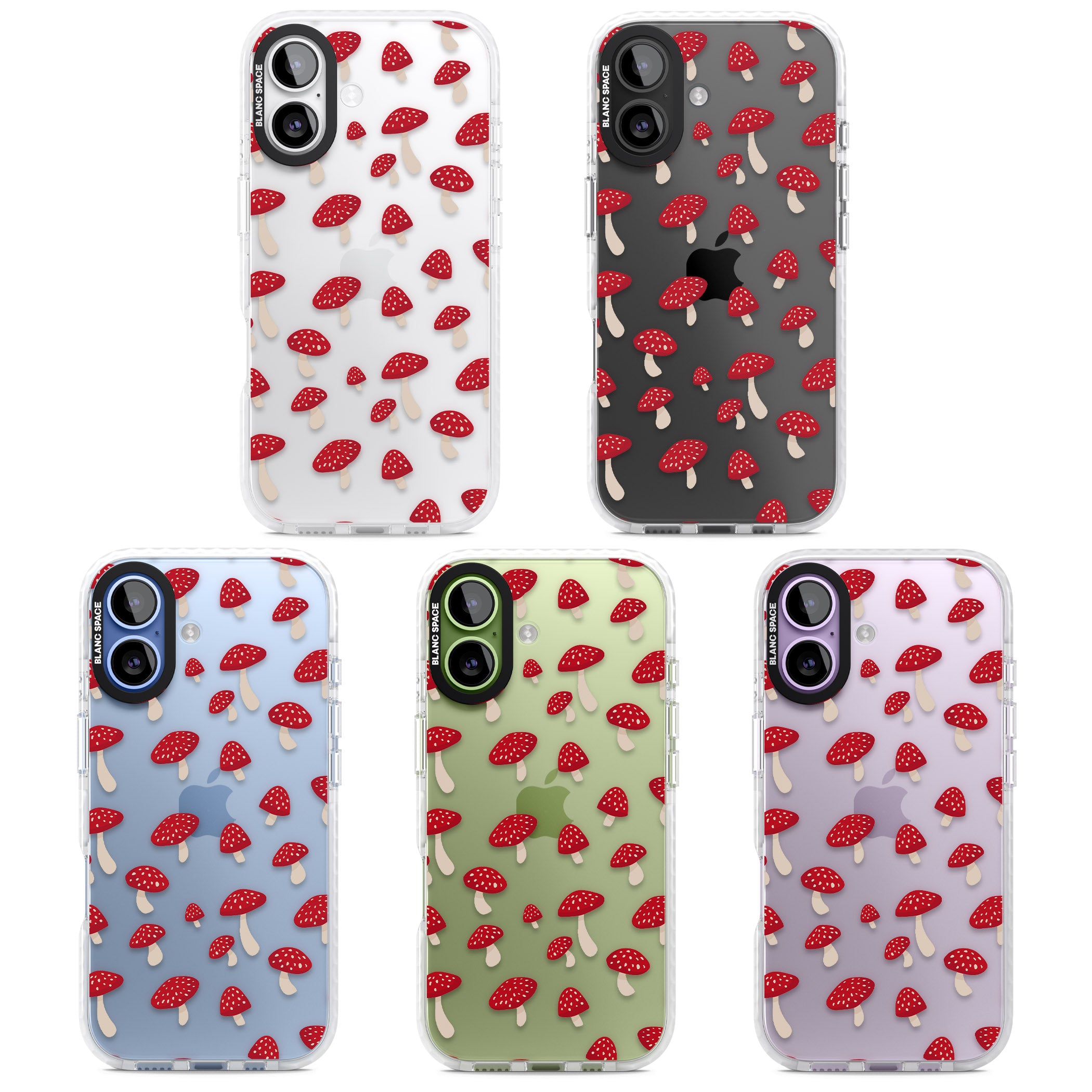 Magical Mushroom Pattern iPhone 17 Impact Clear Phone Case APT Impact Protection
