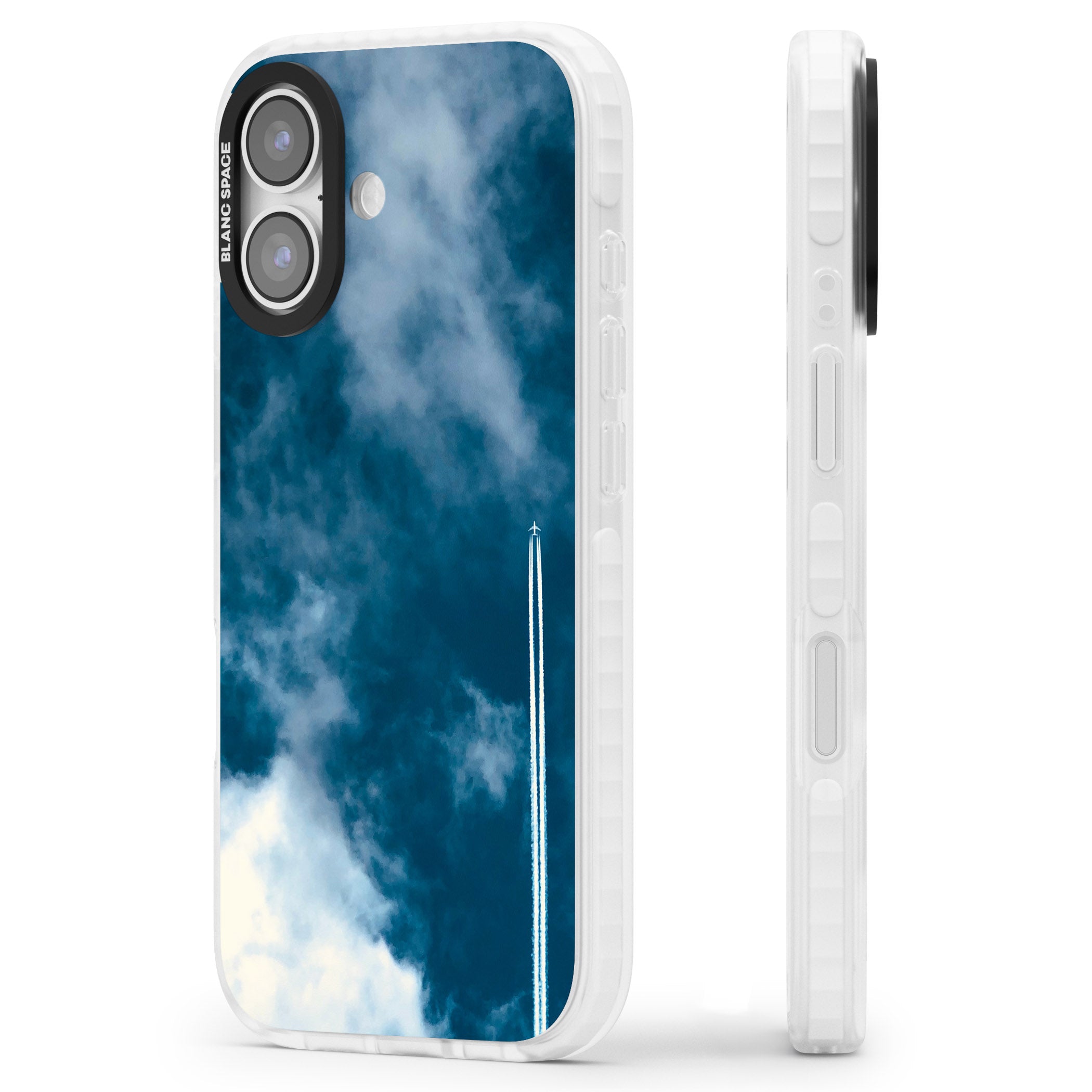 Sky Trail iPhone 17 Impact Clear Phone Case Side Profile