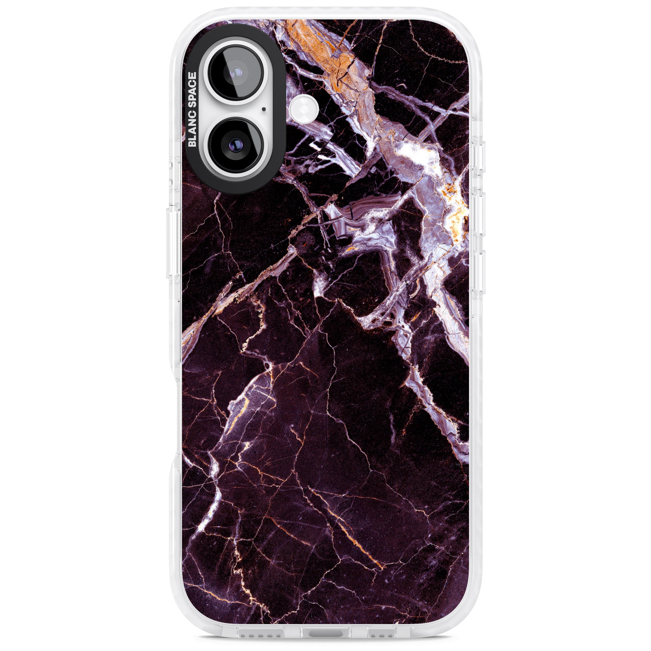 Violet Shatter Marble iPhone 17 Impact Clear Phone Case