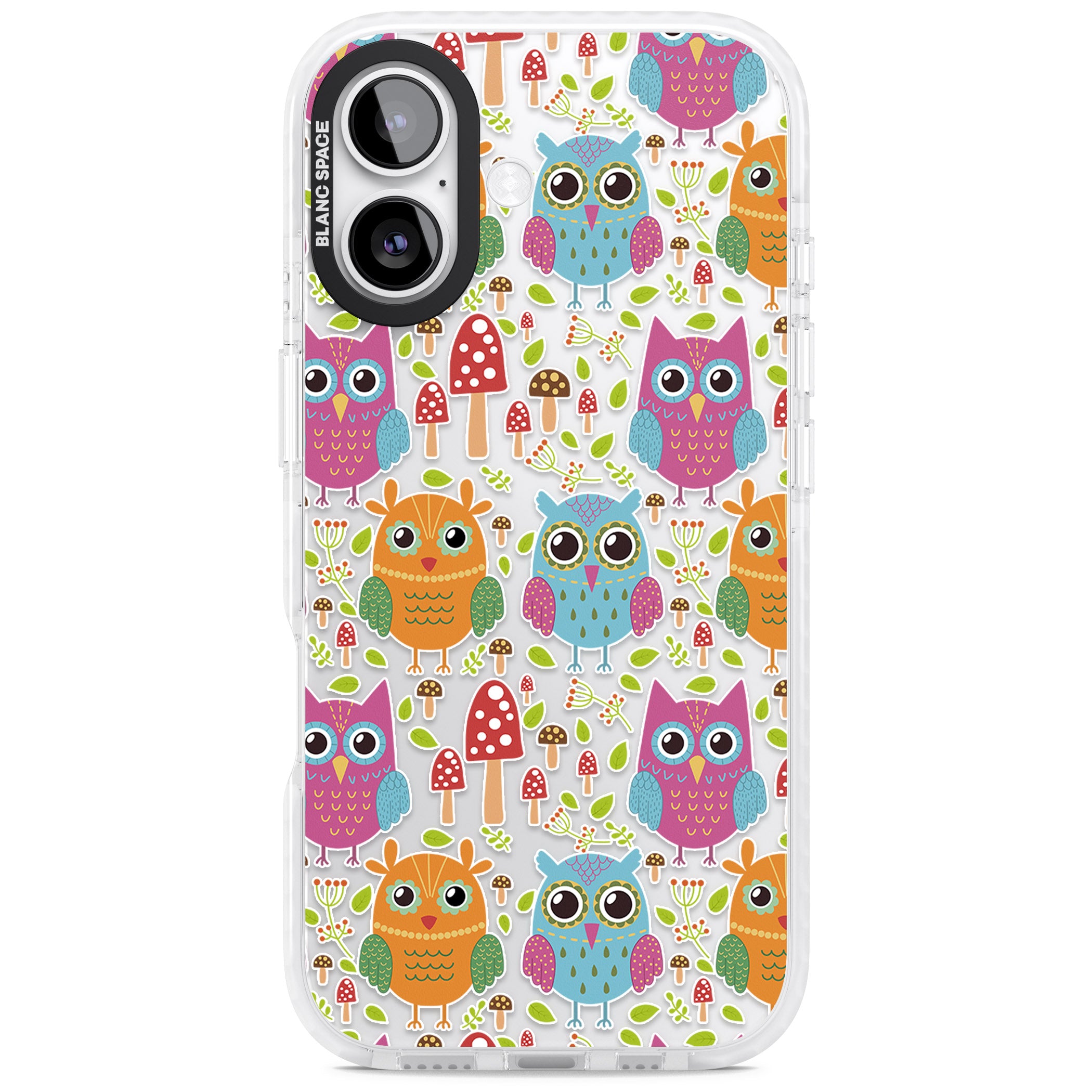 Forrest Owl Clear Pattern iPhone 17 Impact Clear Phone Case
