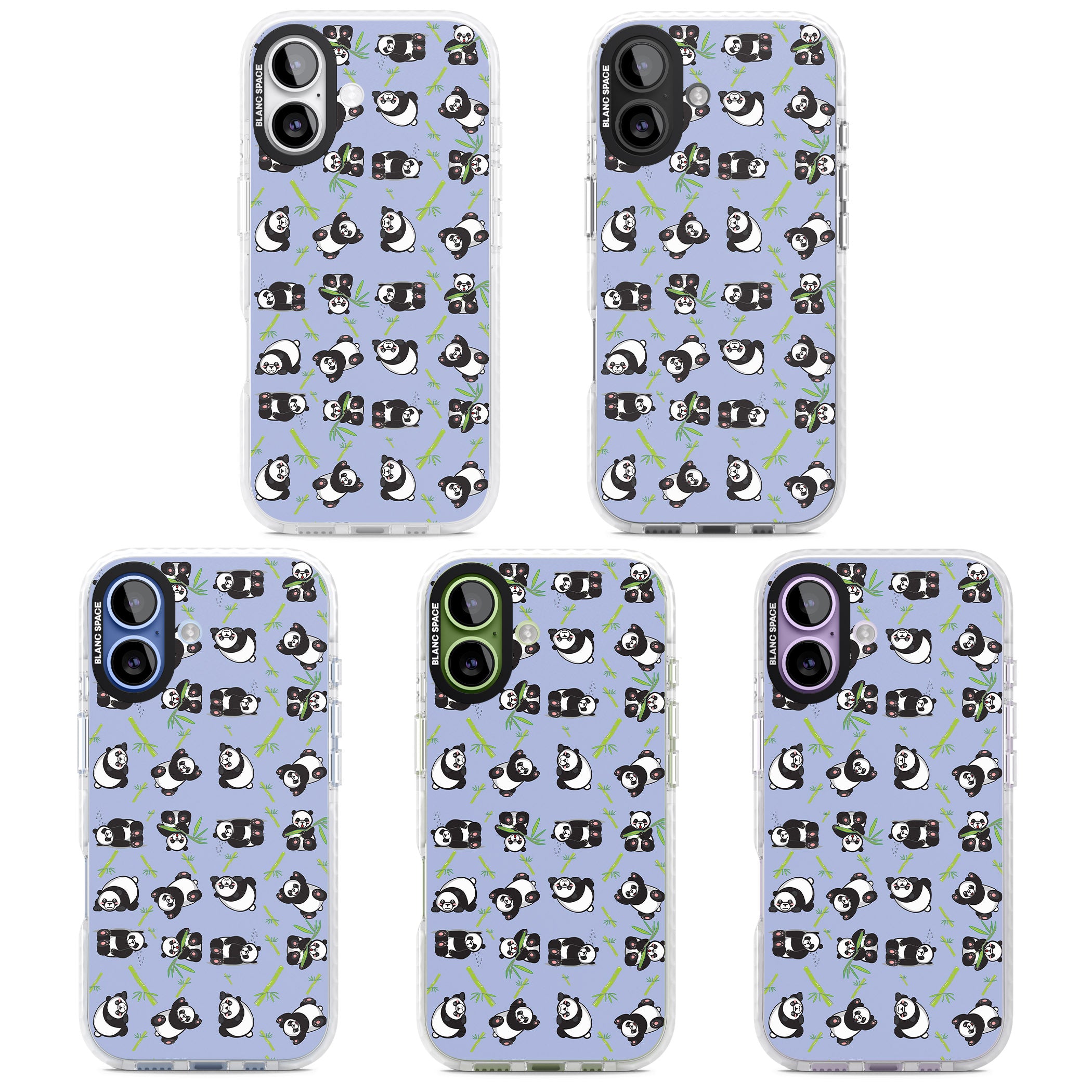Panda Pattern iPhone 17 Impact Clear Phone Case APT Impact Protection