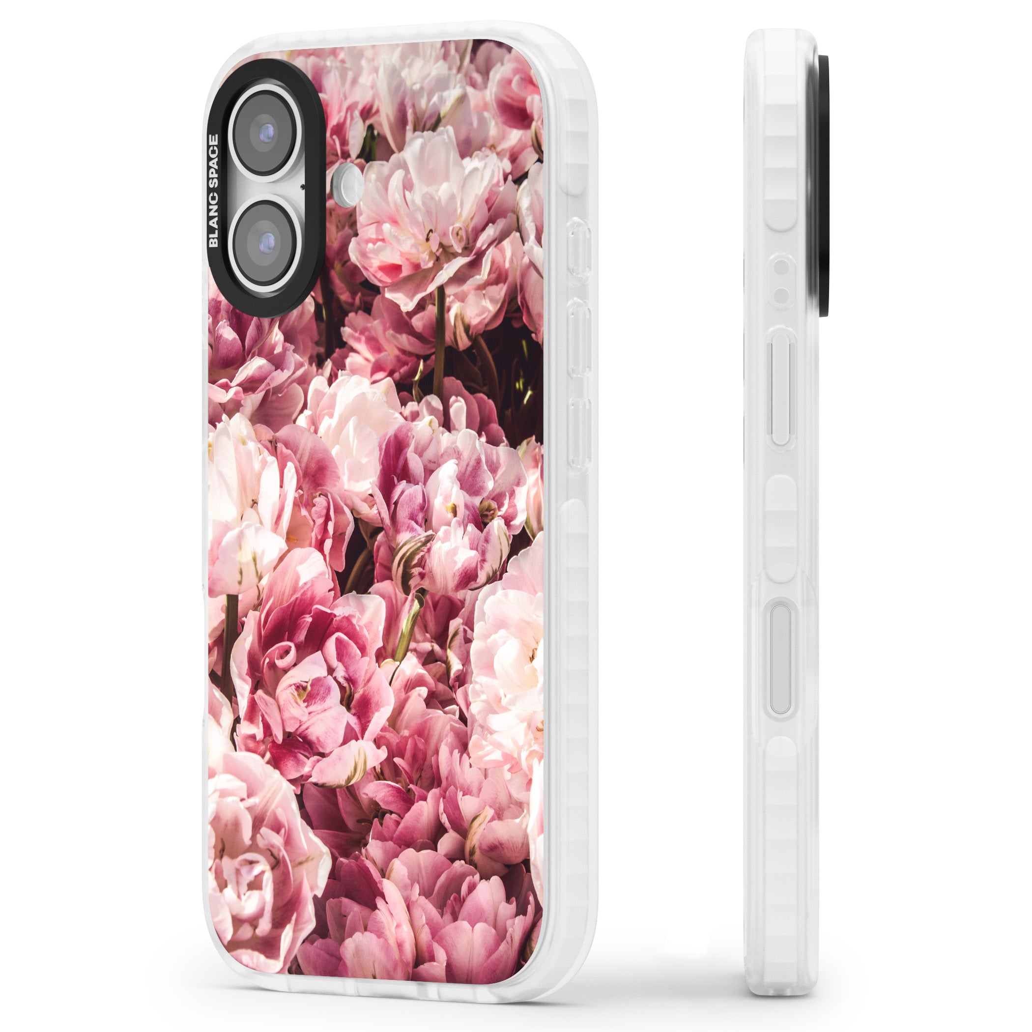 Petal Blush iPhone 17 Impact Clear Phone Case Side Profile