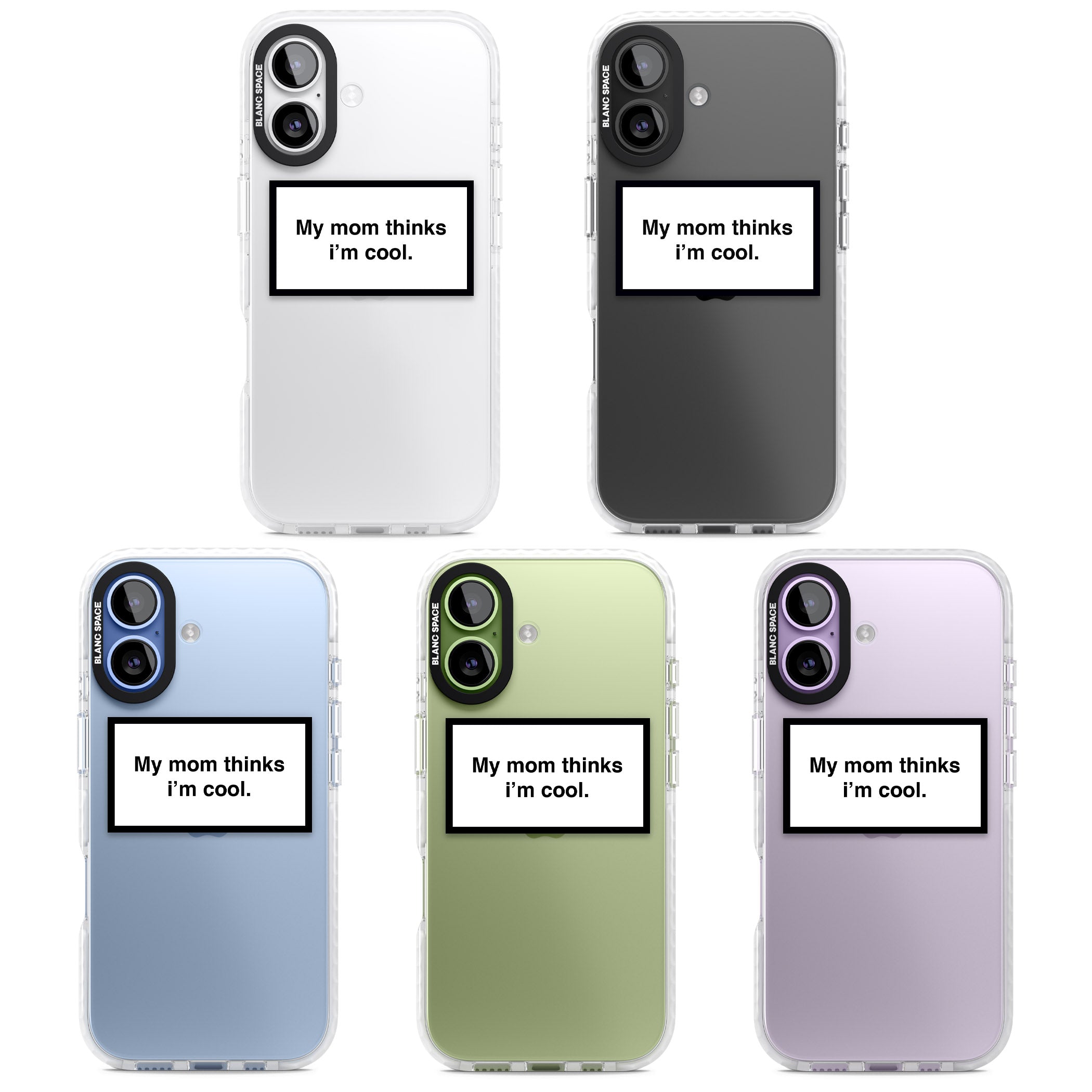 My Mom Thinks I'M Cool iPhone 17 Impact Clear Phone Case APT Impact Protection