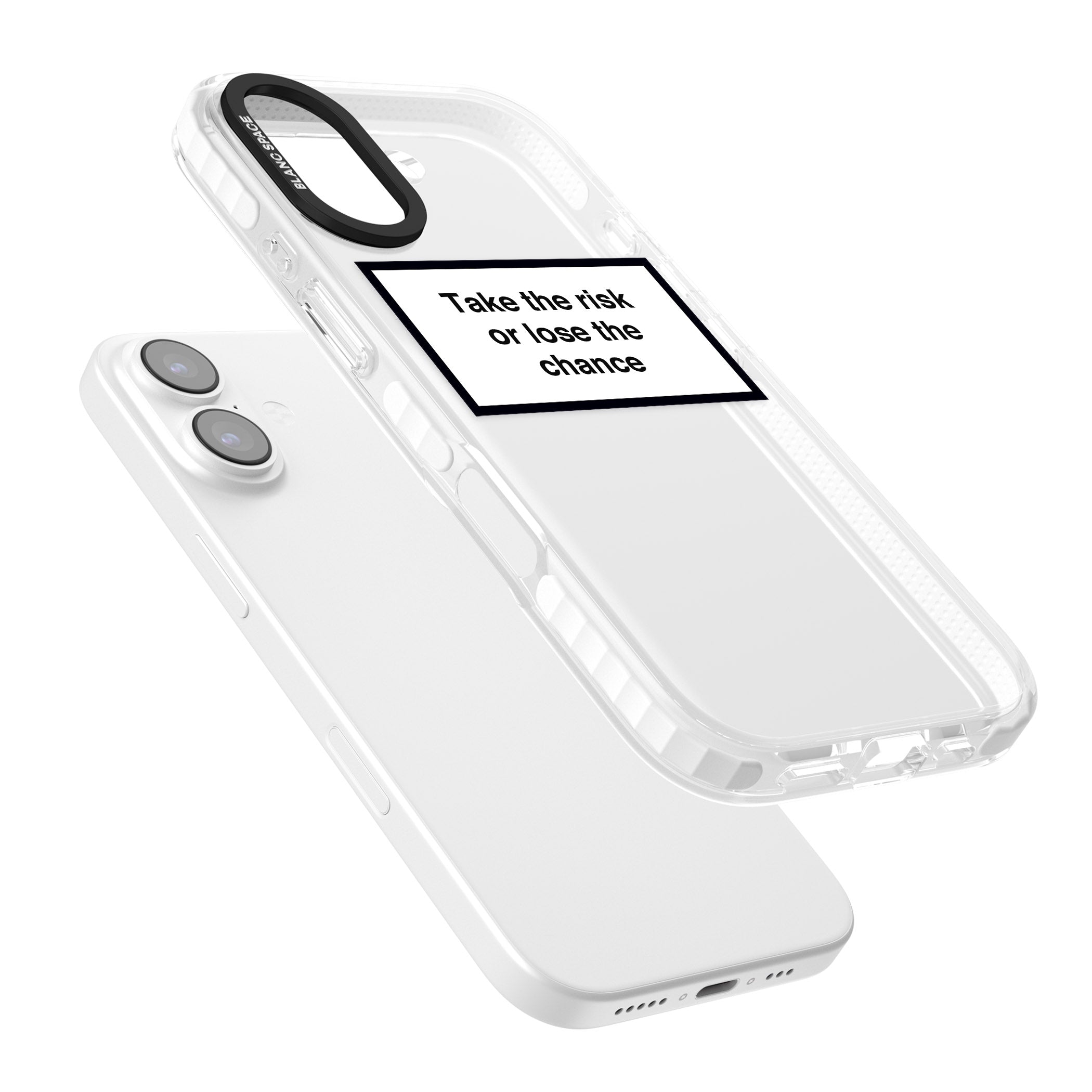 Take The Risk Or Lose The Chance iPhone 17 Impact Clear Phone Case Colours