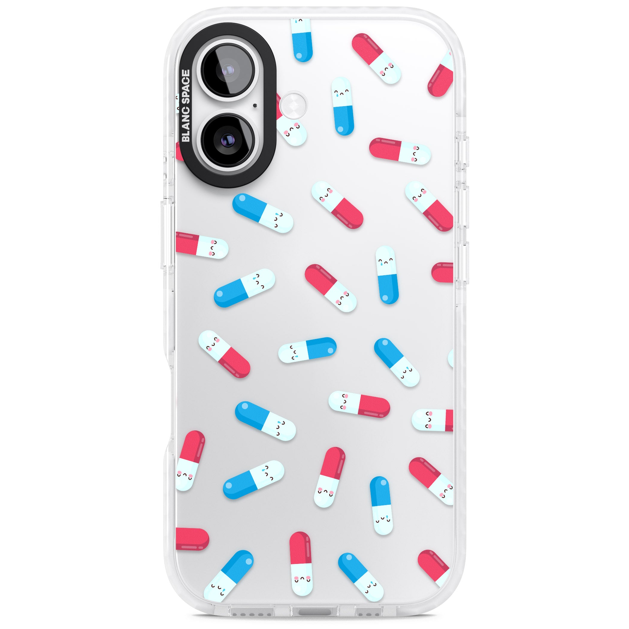 Kawaii Pill Pattern iPhone 17 Impact Clear Phone Case
