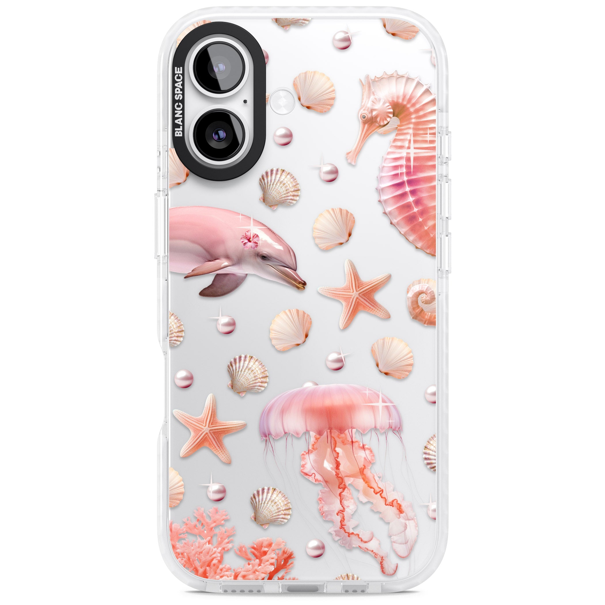 Pink Sealife iPhone 17 Impact Clear Phone Case
