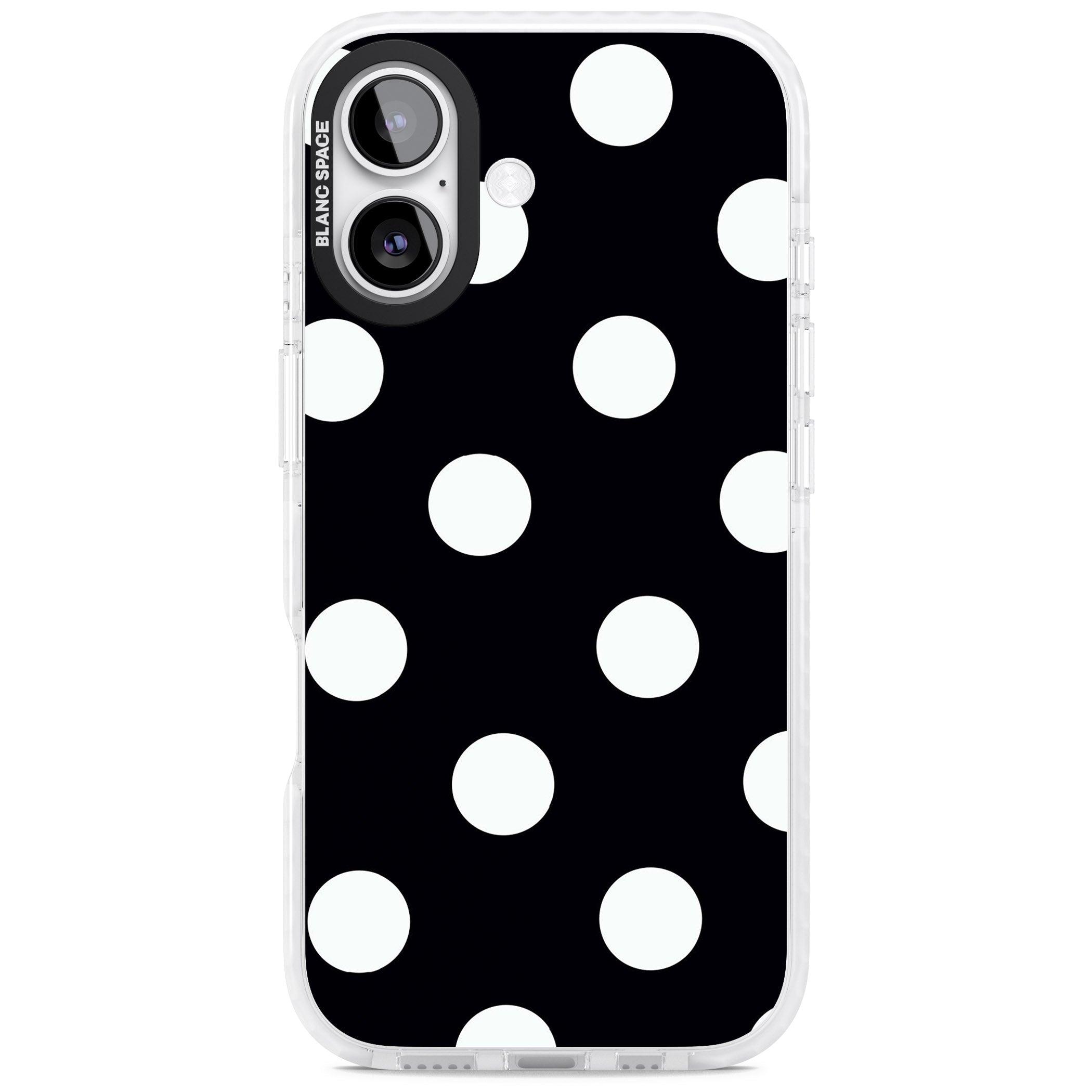 Chic Black Polka Dot iPhone 17 Impact Clear Phone Case