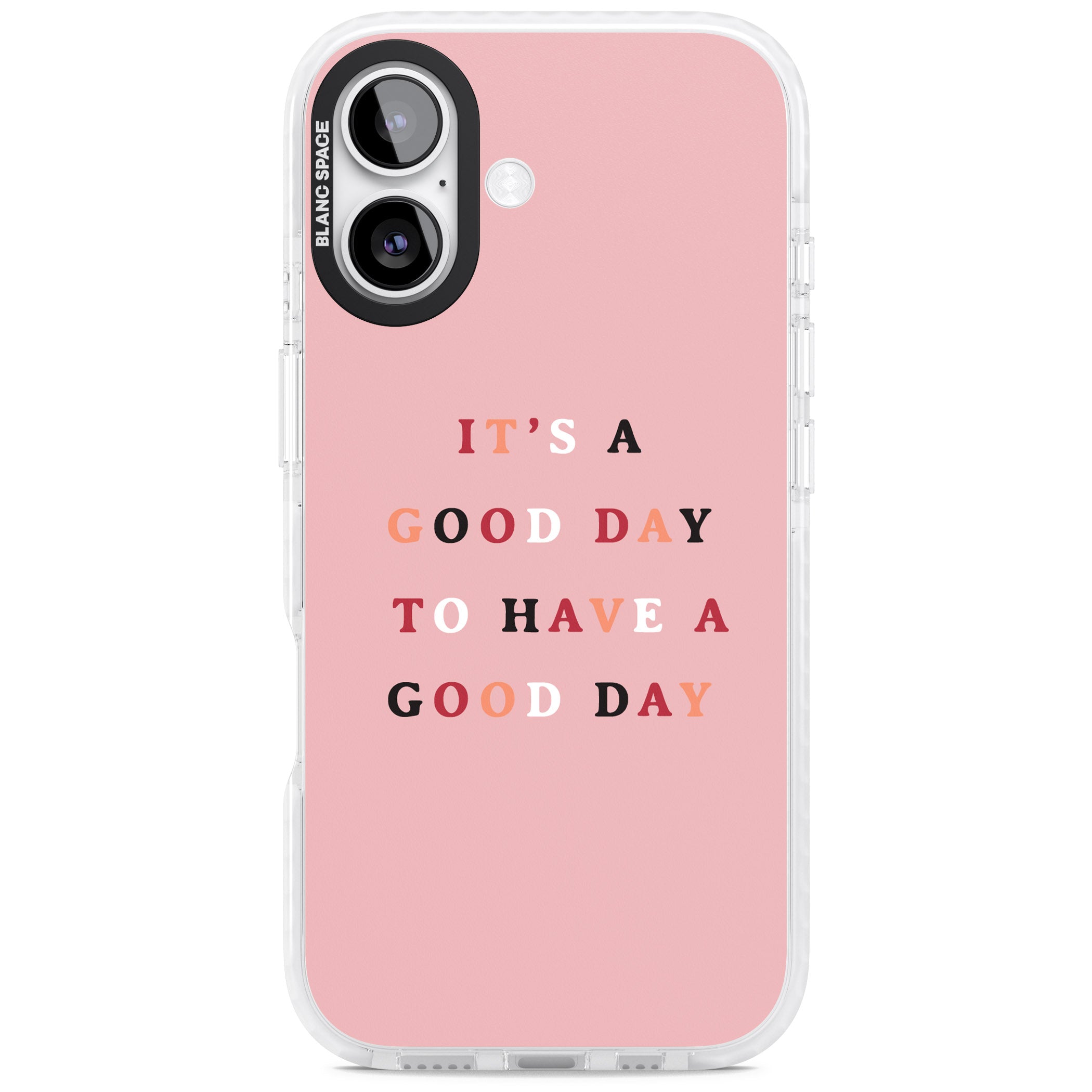 Good Day Pink Quote iPhone 17 Impact Clear Phone Case