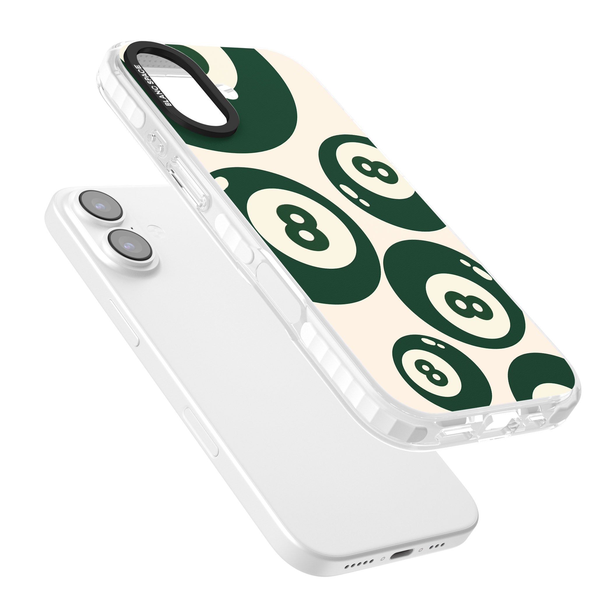 Green Eight Balls iPhone 17 Impact Clear Phone Case Colours
