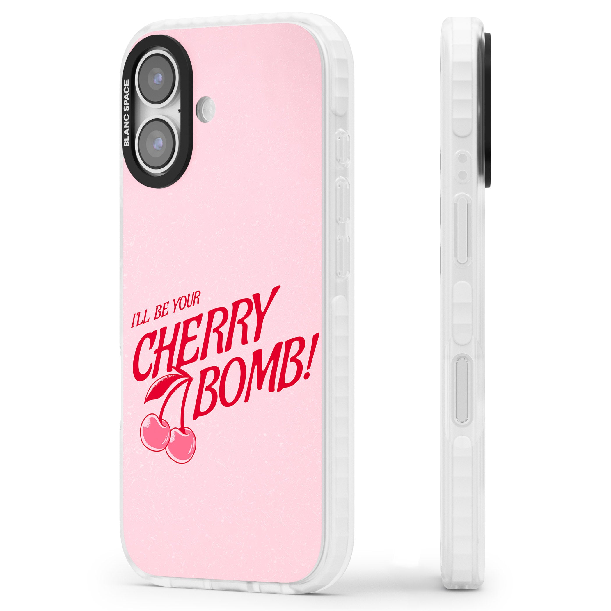Your Cherry Bomb iPhone 17 Impact Clear Phone Case Side Profile