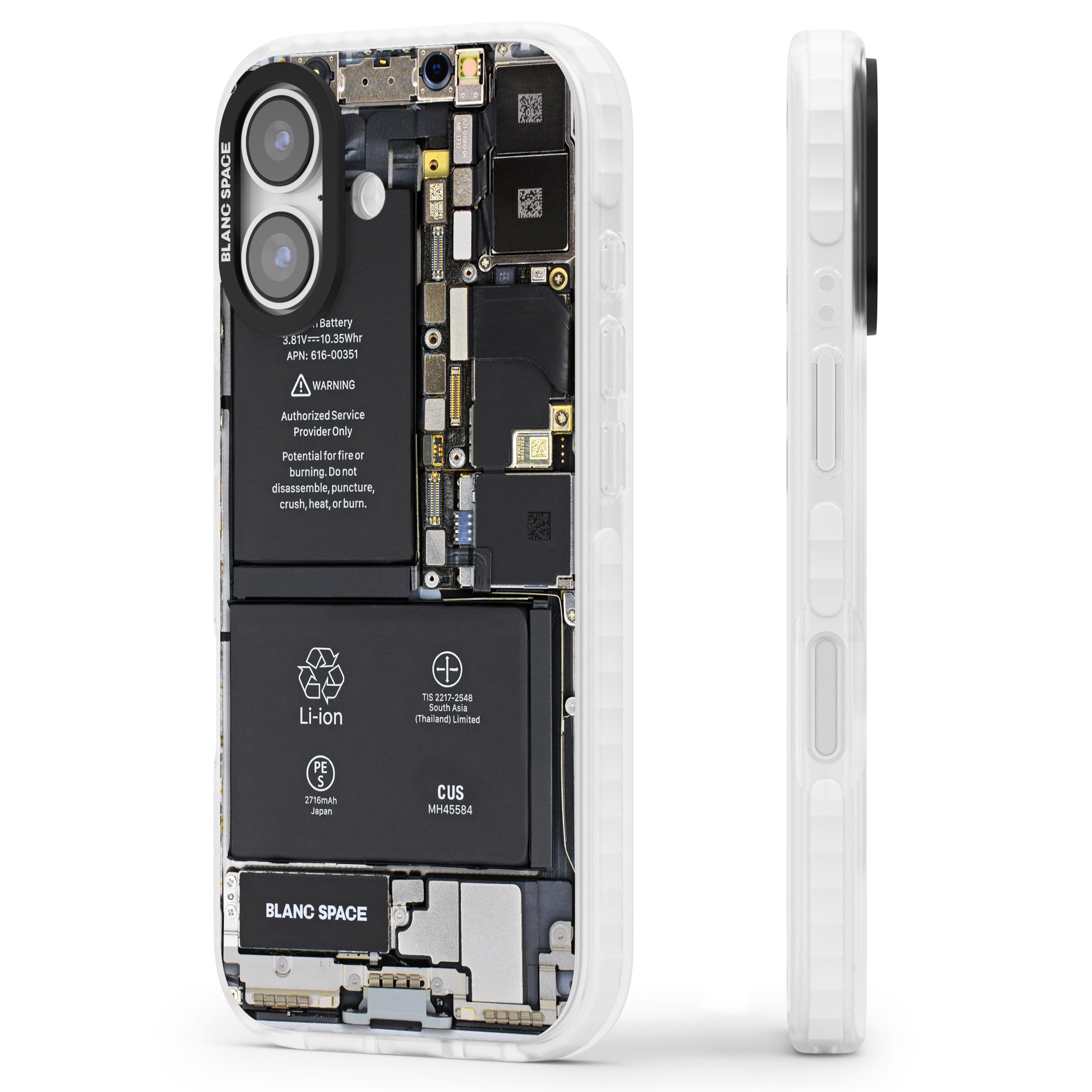 Circuit Board Standard iPhone 17 Impact Clear Phone Case Side Profile