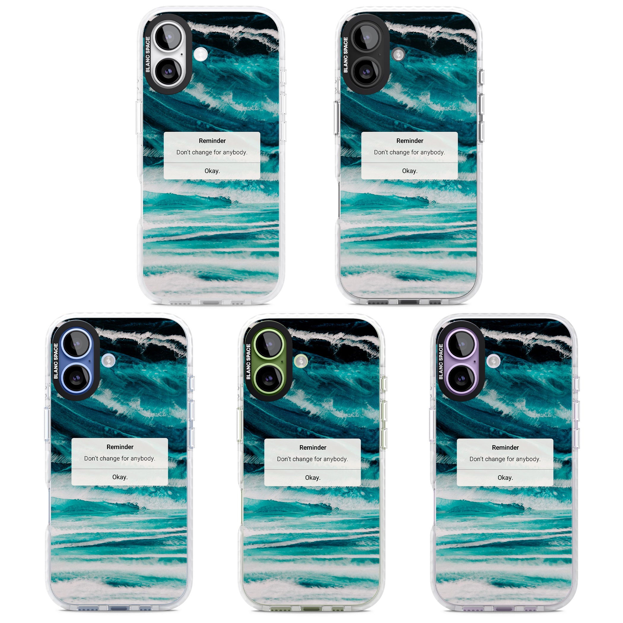 Ocean Vibe Reminder iPhone 17 Impact Clear Phone Case APT Impact Protection
