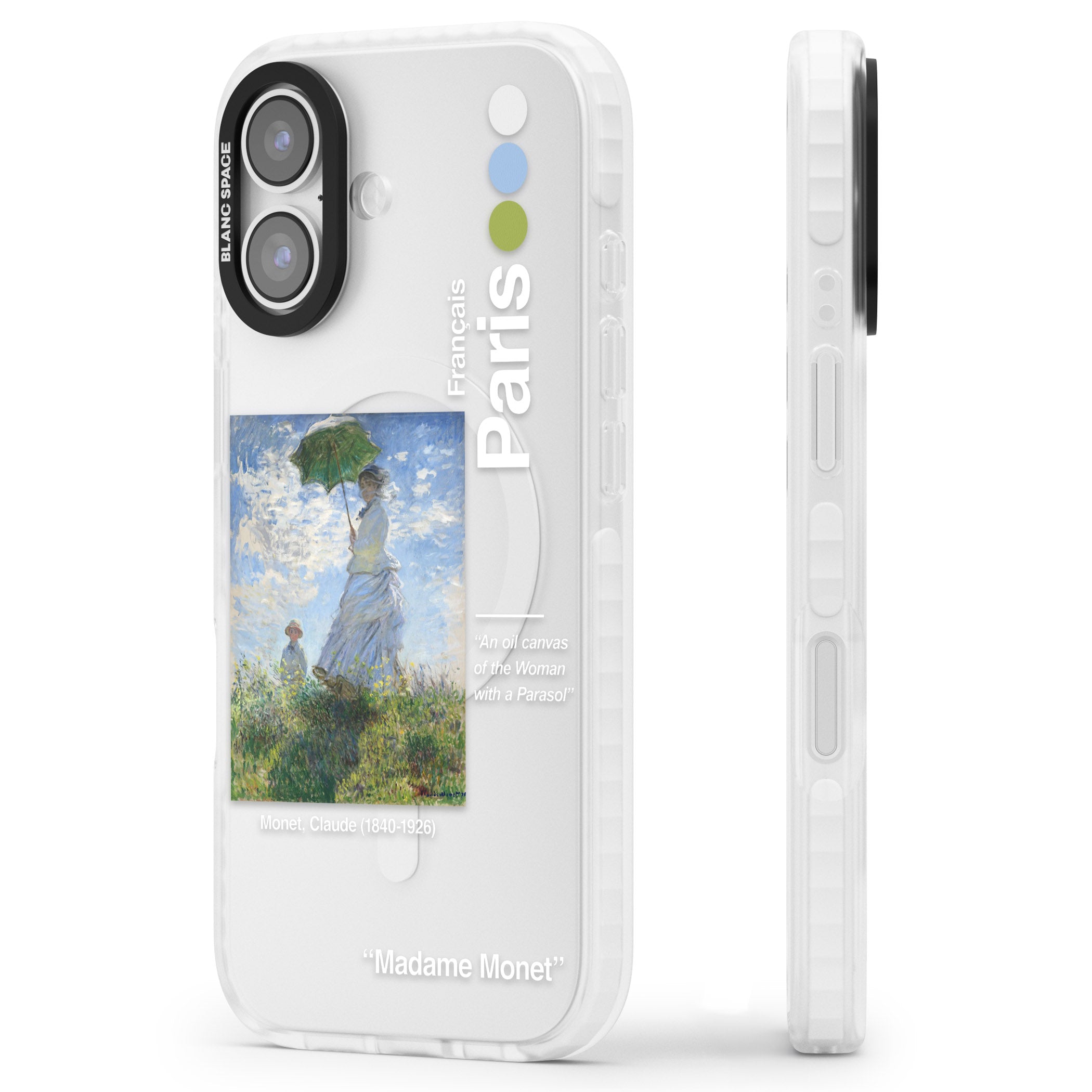 Madame Monet And Her Son iPhone 17 Impact Clear Phone Case Side Profile