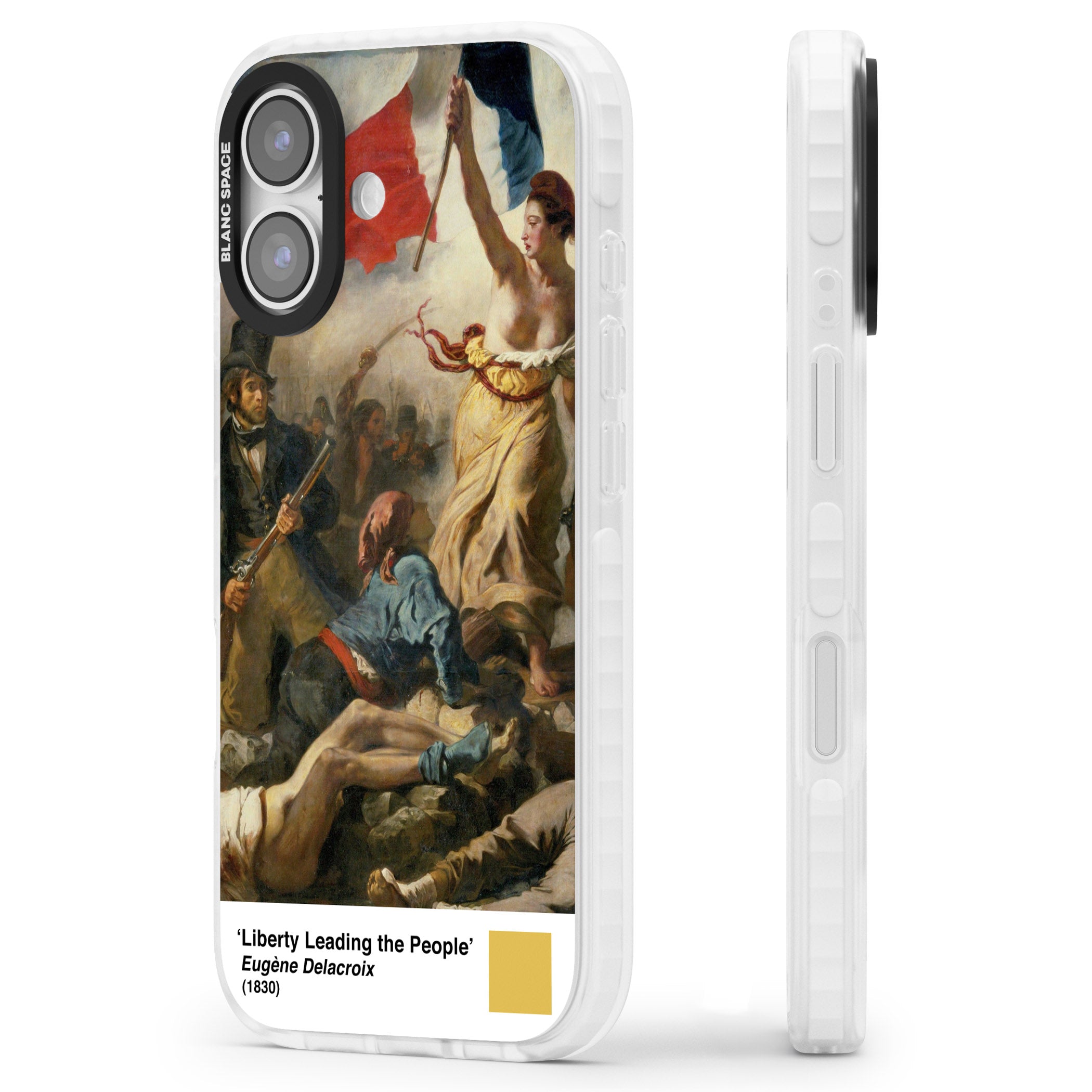 Liberty Leading The People iPhone 17 Impact Clear Phone Case Side Profile