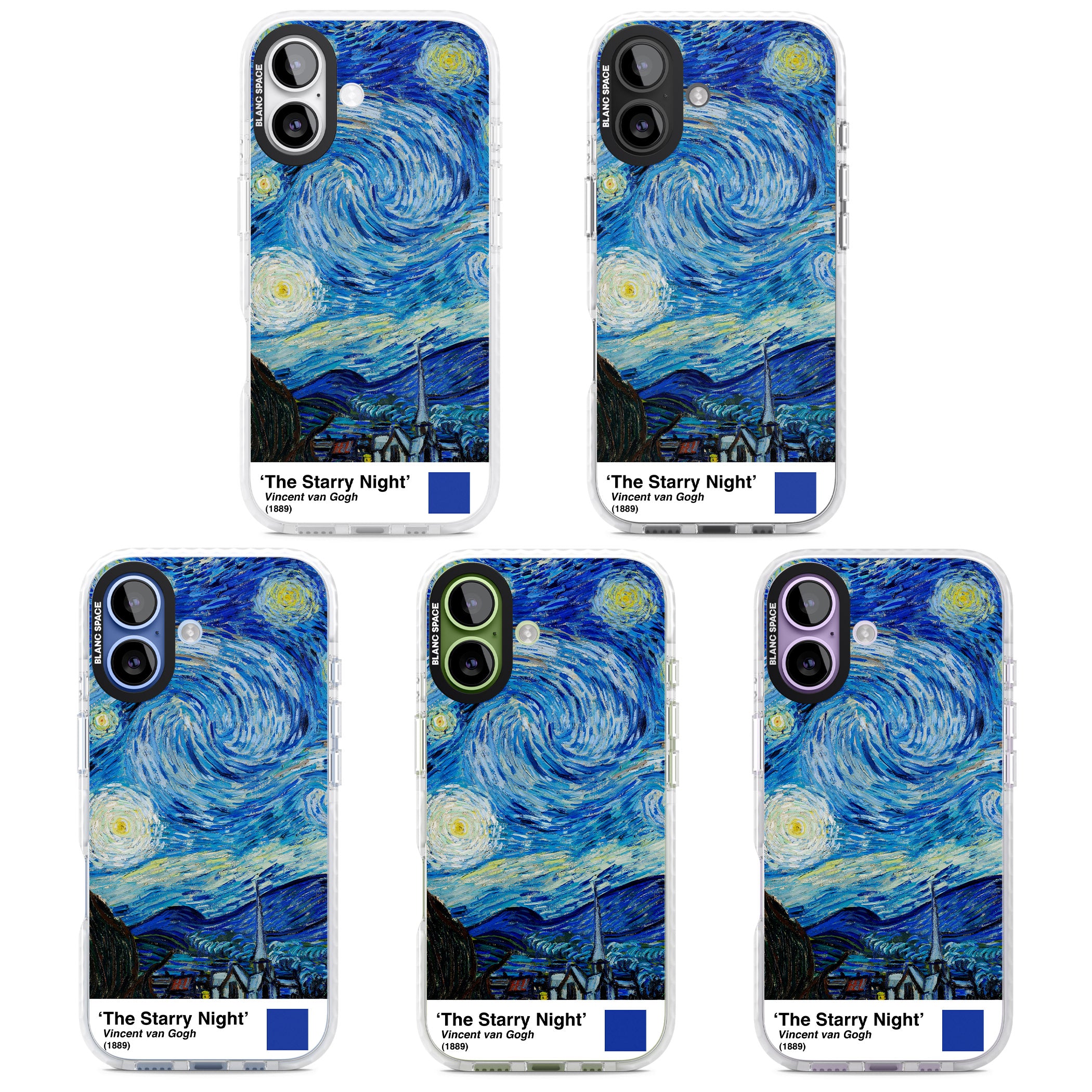 The Starry Night iPhone 17 Impact Clear Phone Case APT Impact Protection
