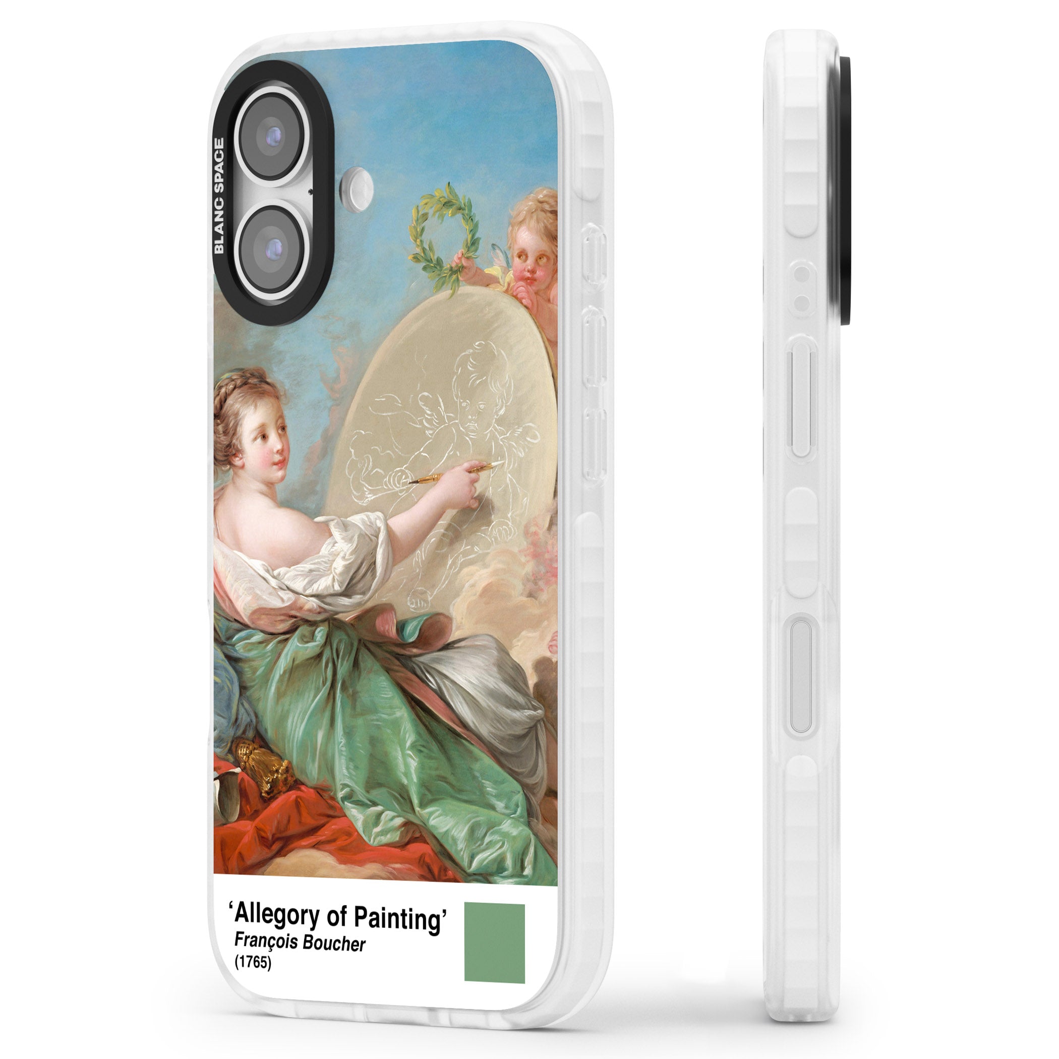 Allegory Of Painting iPhone 17 Impact Clear Phone Case Side Profile