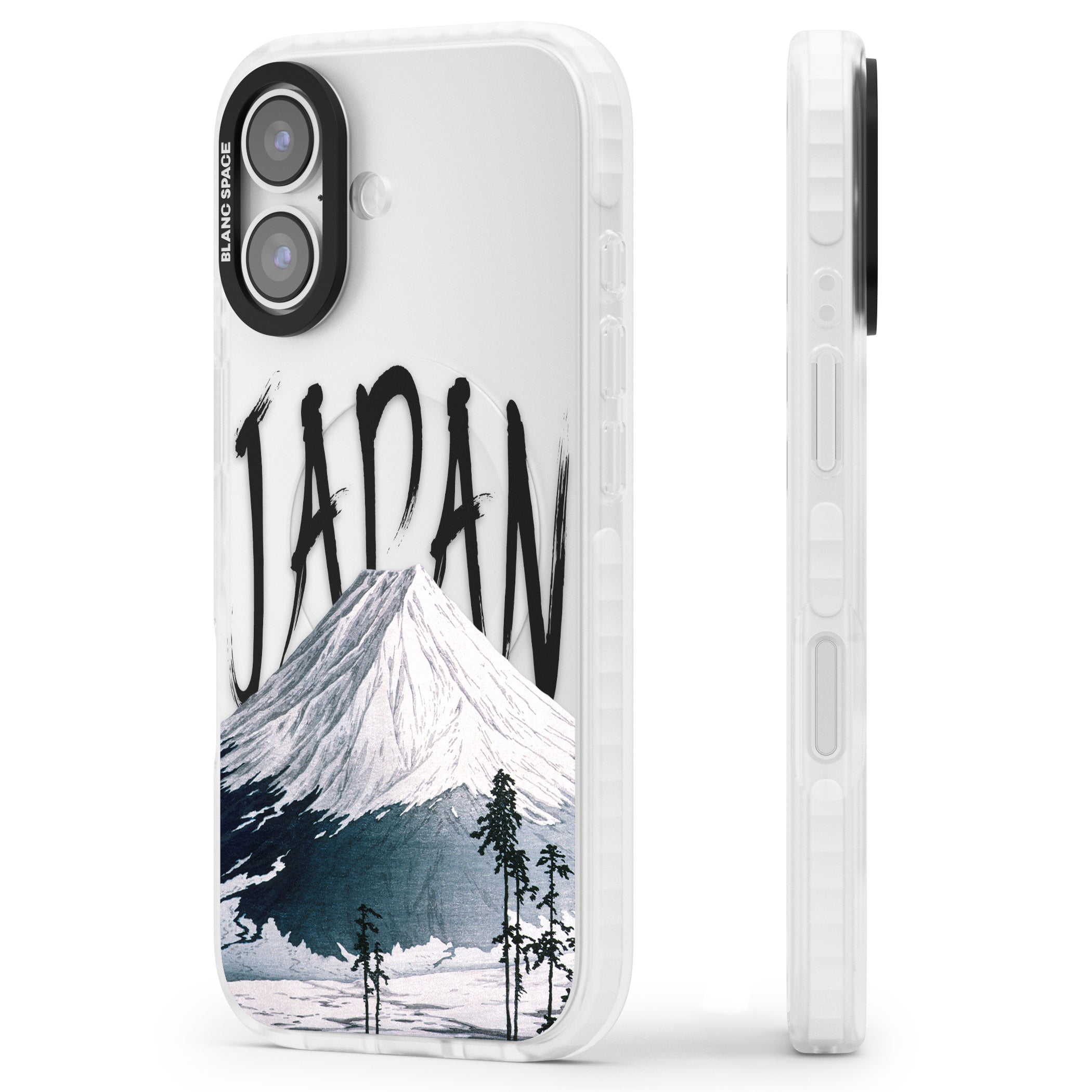 Mount Fuji Cutout iPhone 17 Impact Clear Phone Case Side Profile