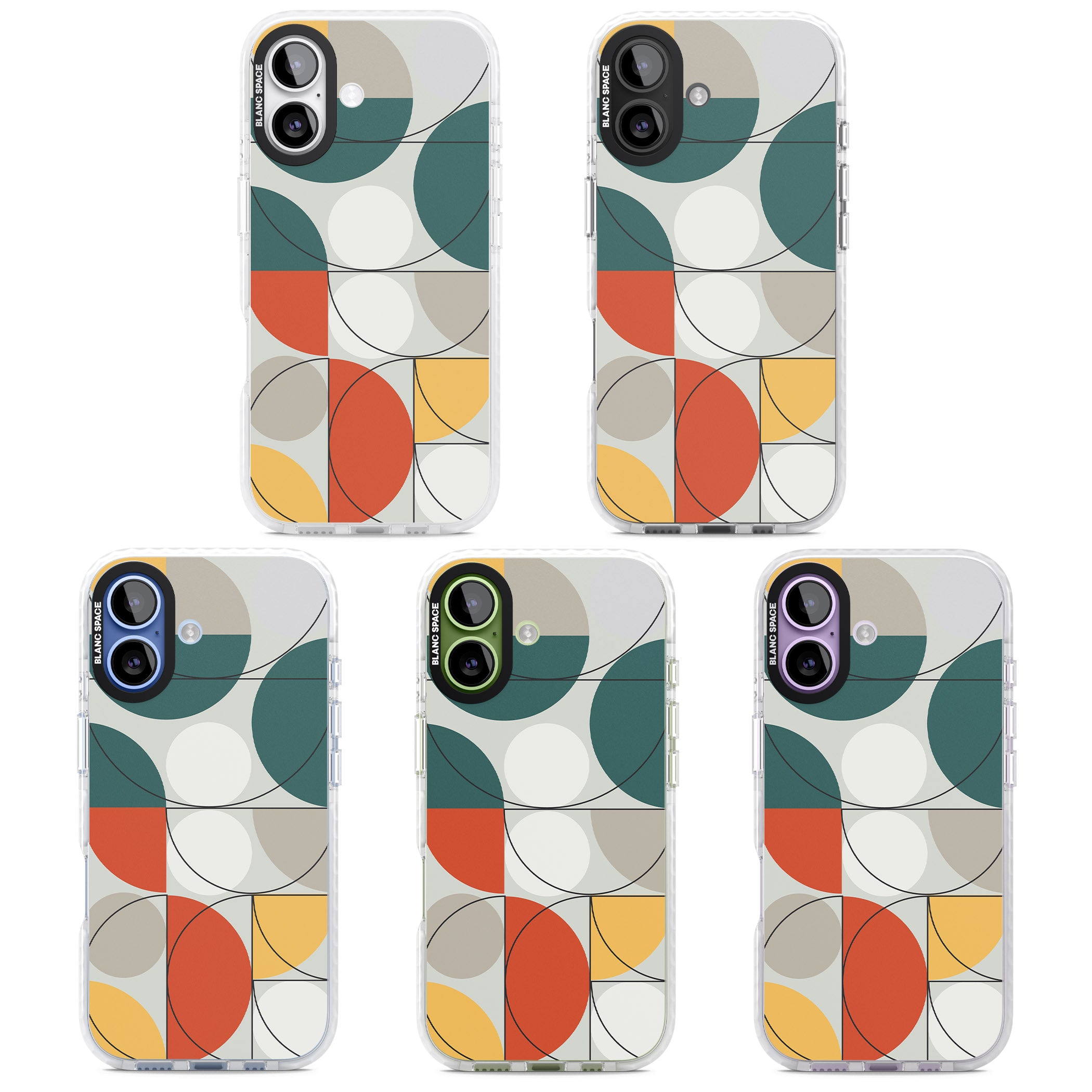 Modern Abstract Circle iPhone 17 Impact Clear Phone Case APT Impact Protection