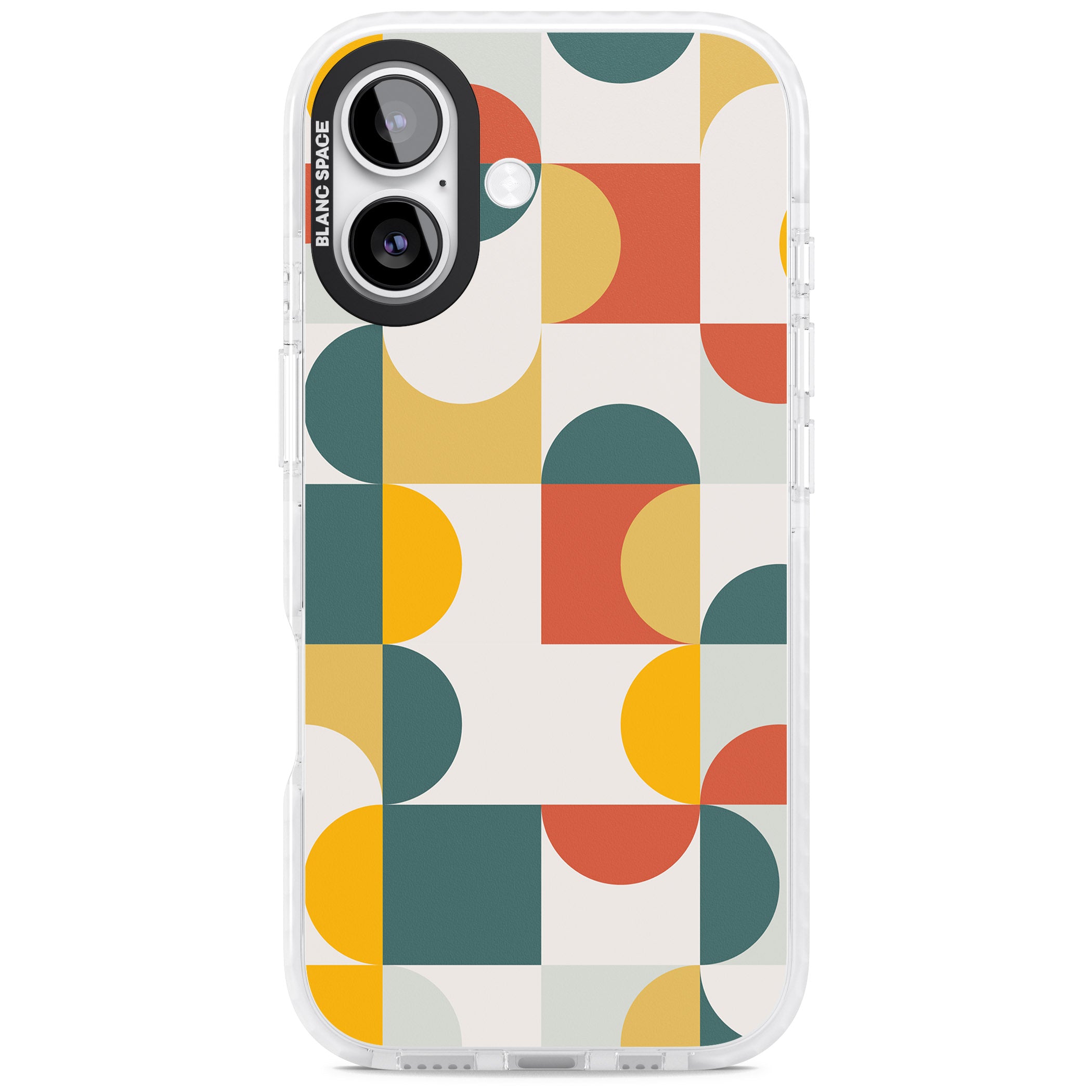 Retro Color Blocks iPhone 17 Impact Clear Phone Case