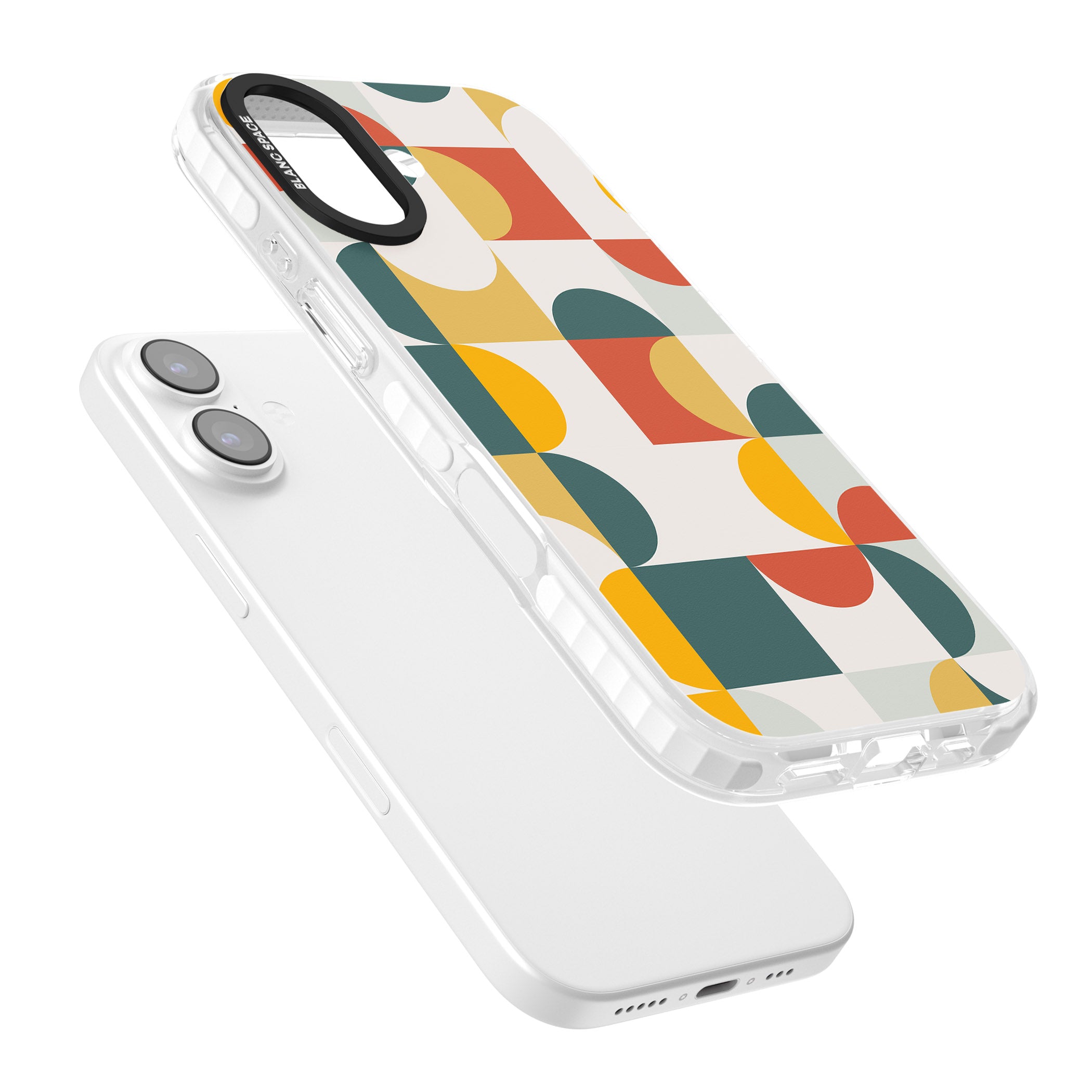 Retro Color Blocks iPhone 17 Impact Clear Phone Case Colours