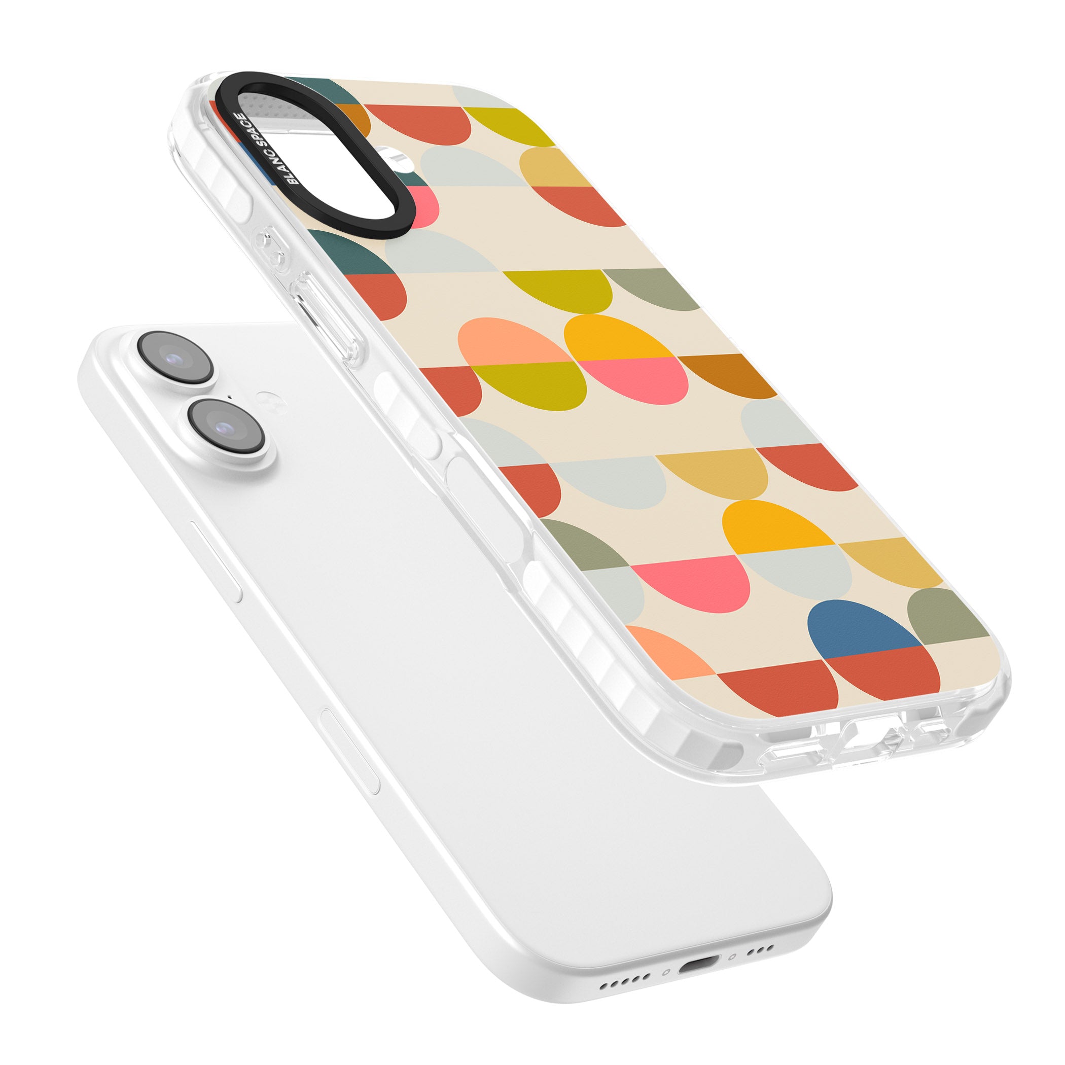 Colorful Retro Circles iPhone 17 Impact Clear Phone Case Colours