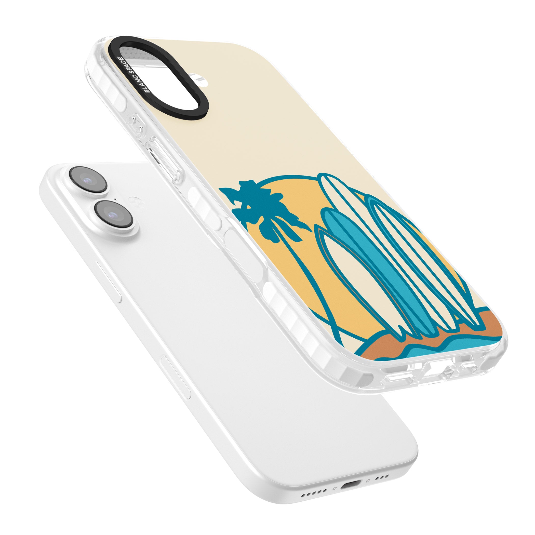 Coastal Surf Vibes iPhone 17 Impact Clear Phone Case Colours