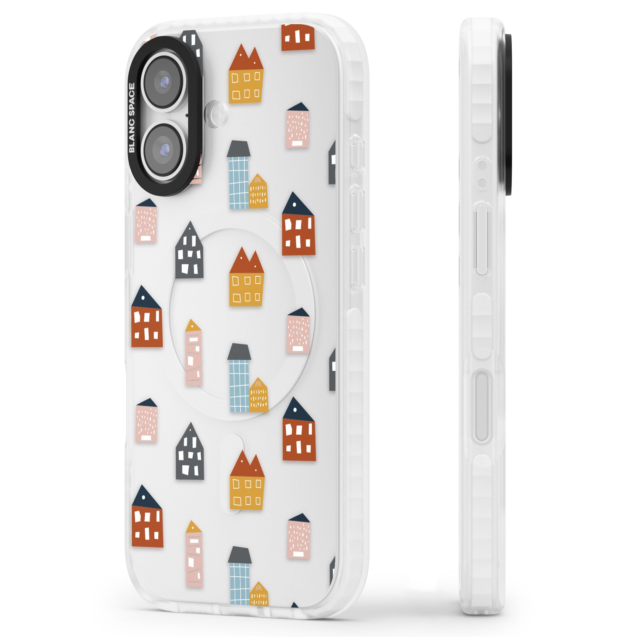 Scandi Village iPhone 17 Impact Clear Phone Case Side Profile