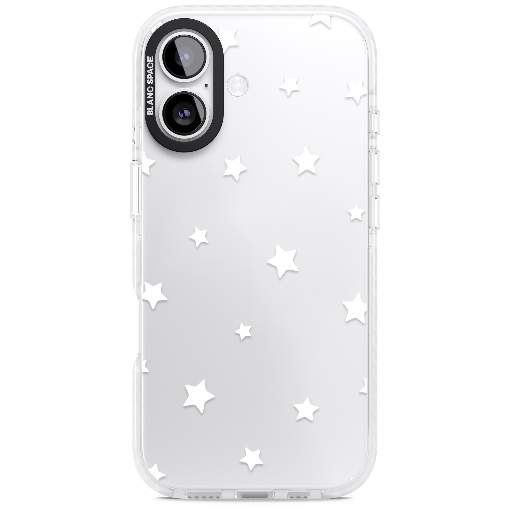 Starry Night White Stars iPhone 17 Impact Clear Phone Case