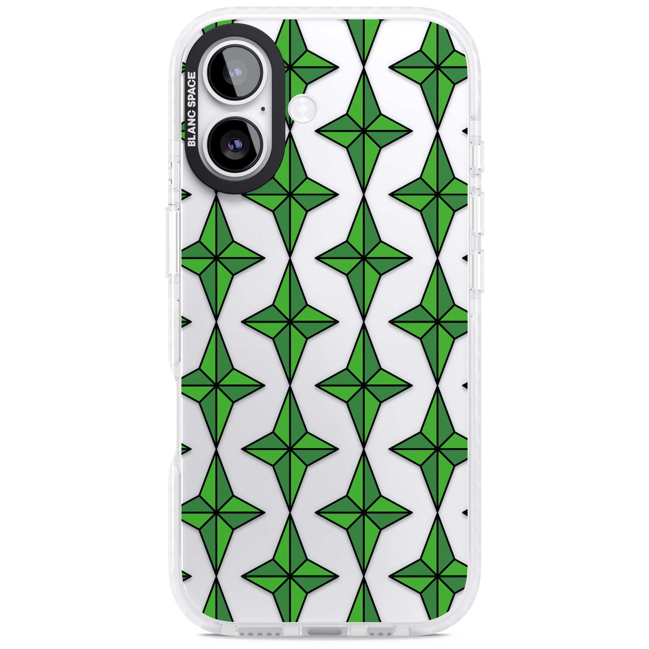 Emerald Stars Pattern (Clear) iPhone 17 Impact Clear Phone Case