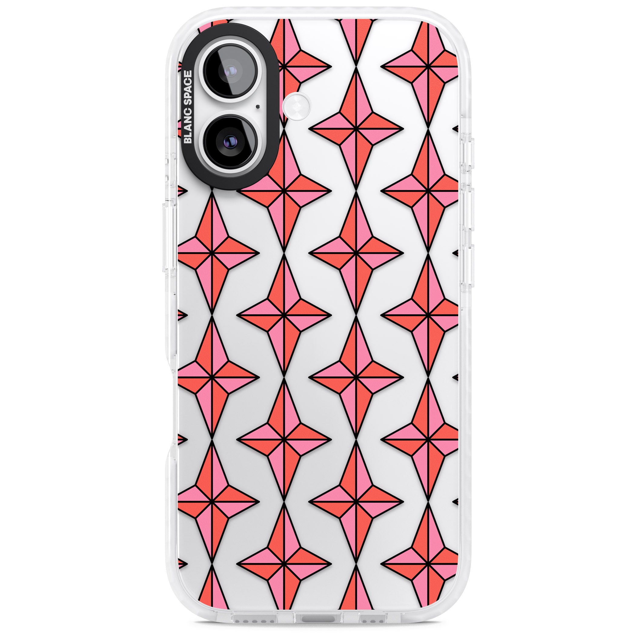 Rose Stars Pattern (Clear) iPhone 17 Impact Clear Phone Case