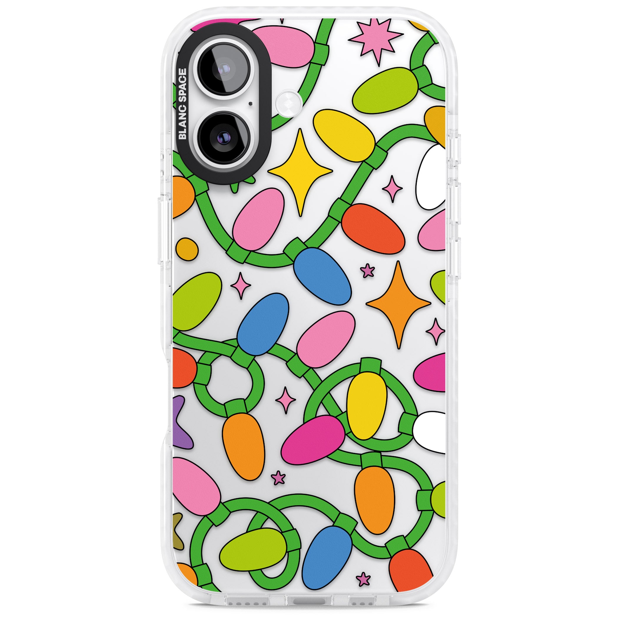 Festive Lights Pattern iPhone 17 Impact Clear Phone Case