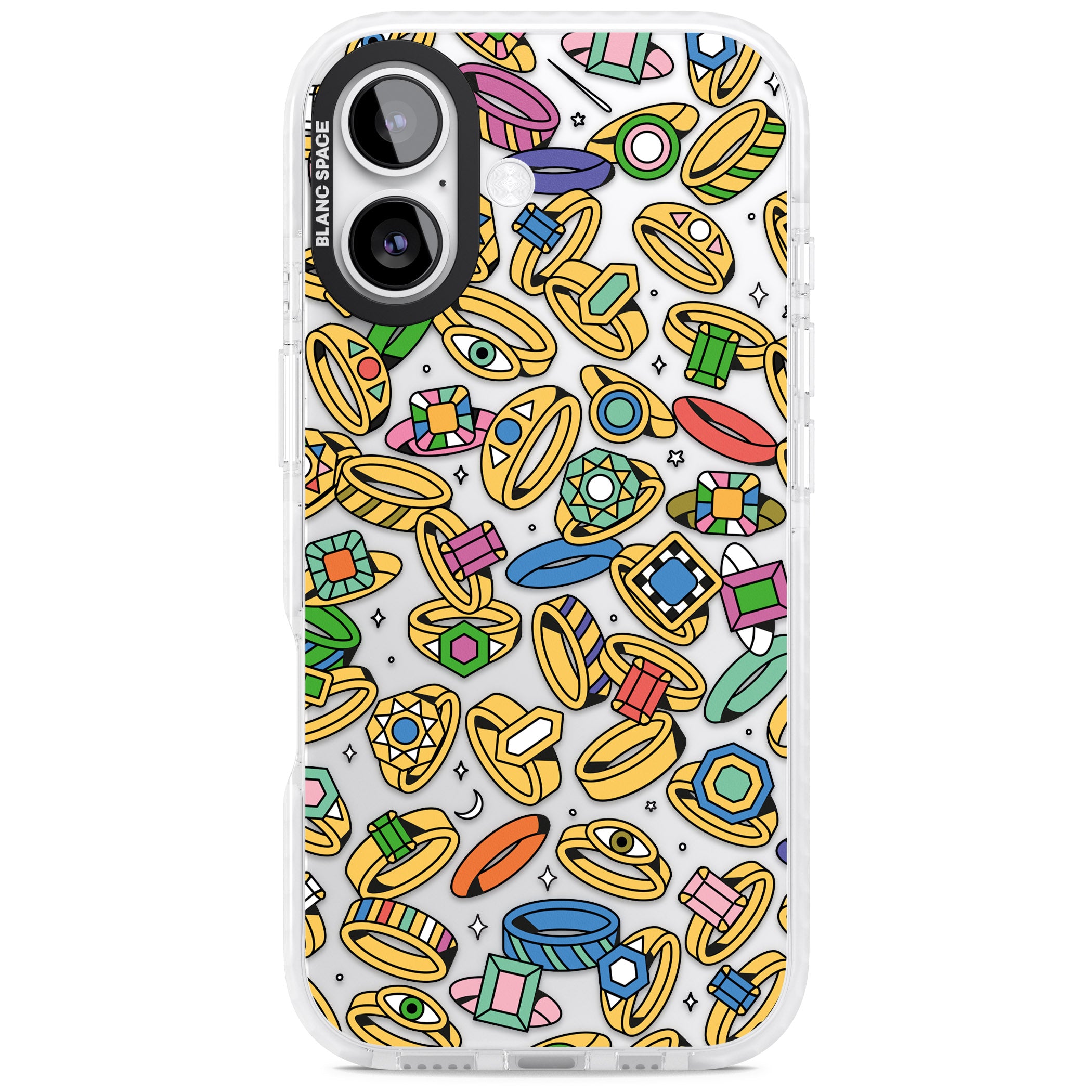 Gemstone Glitz iPhone 17 Impact Clear Phone Case