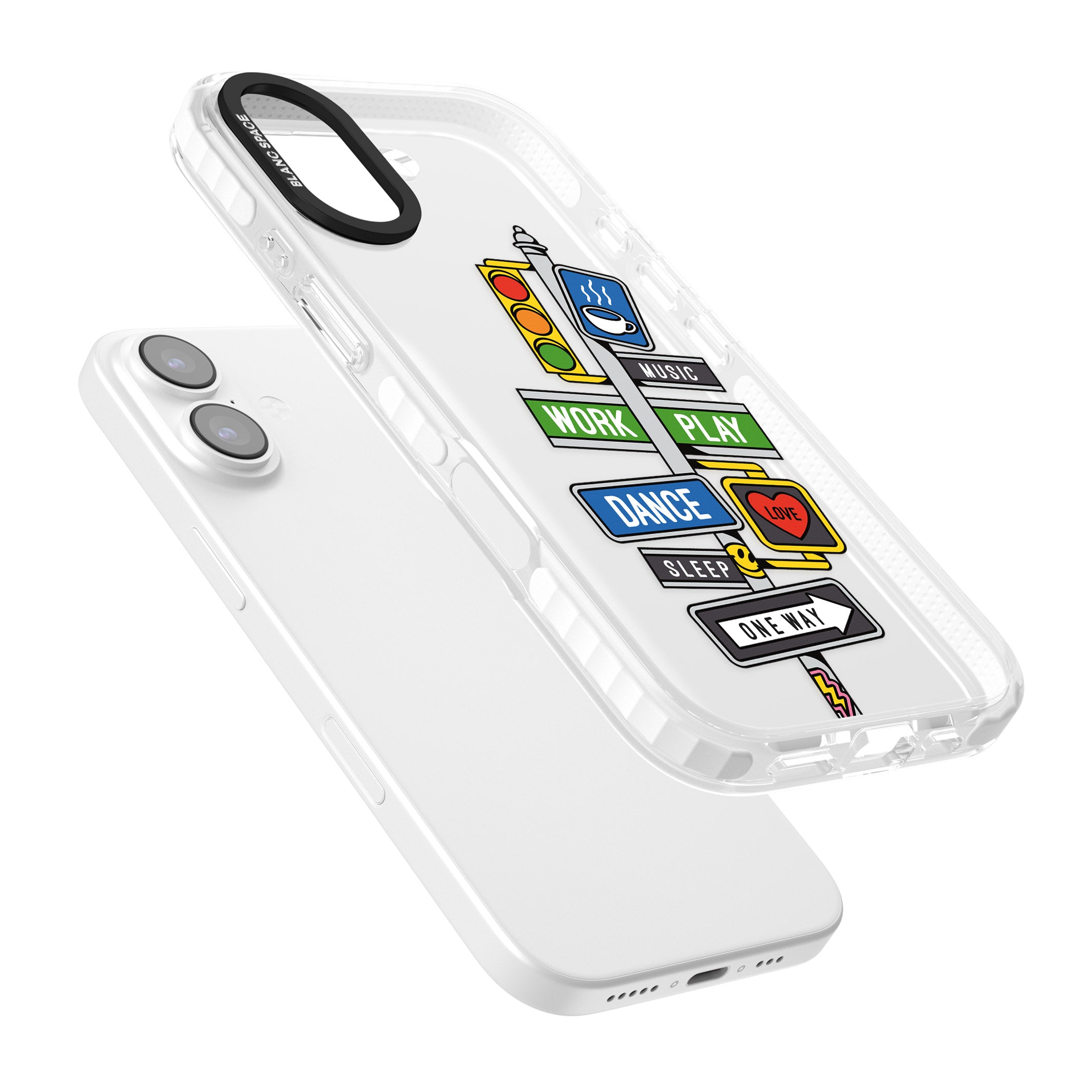 Mood Street Signs iPhone 17 Impact Clear Phone Case Colours