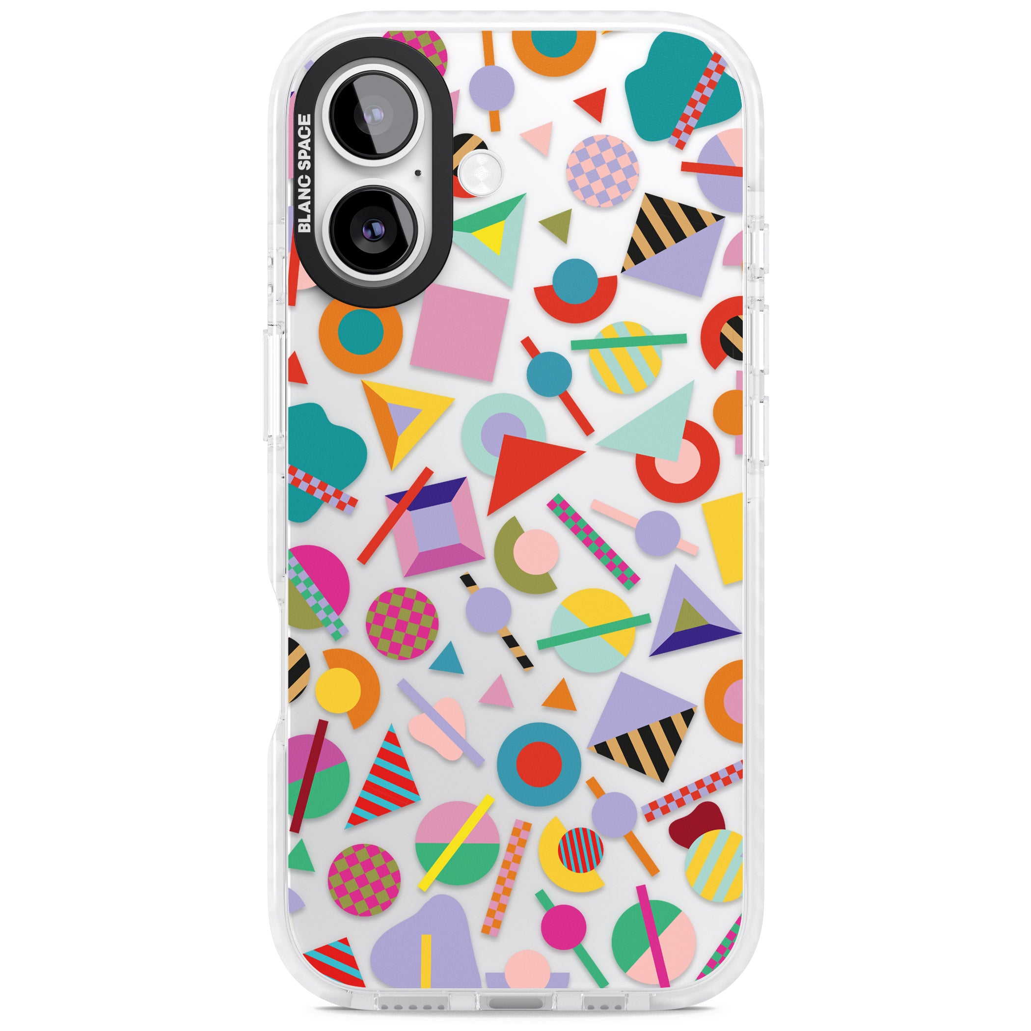 Retro Carnival Shapes iPhone 17 Impact Clear Phone Case