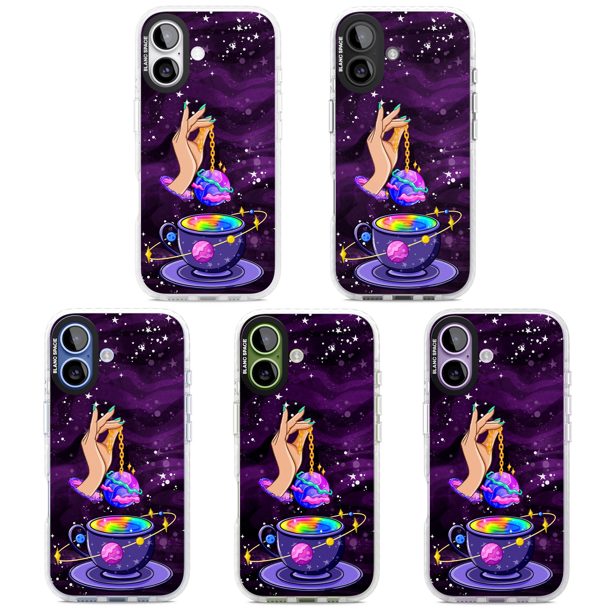 Space Tea iPhone 17 Impact Clear Phone Case APT Impact Protection