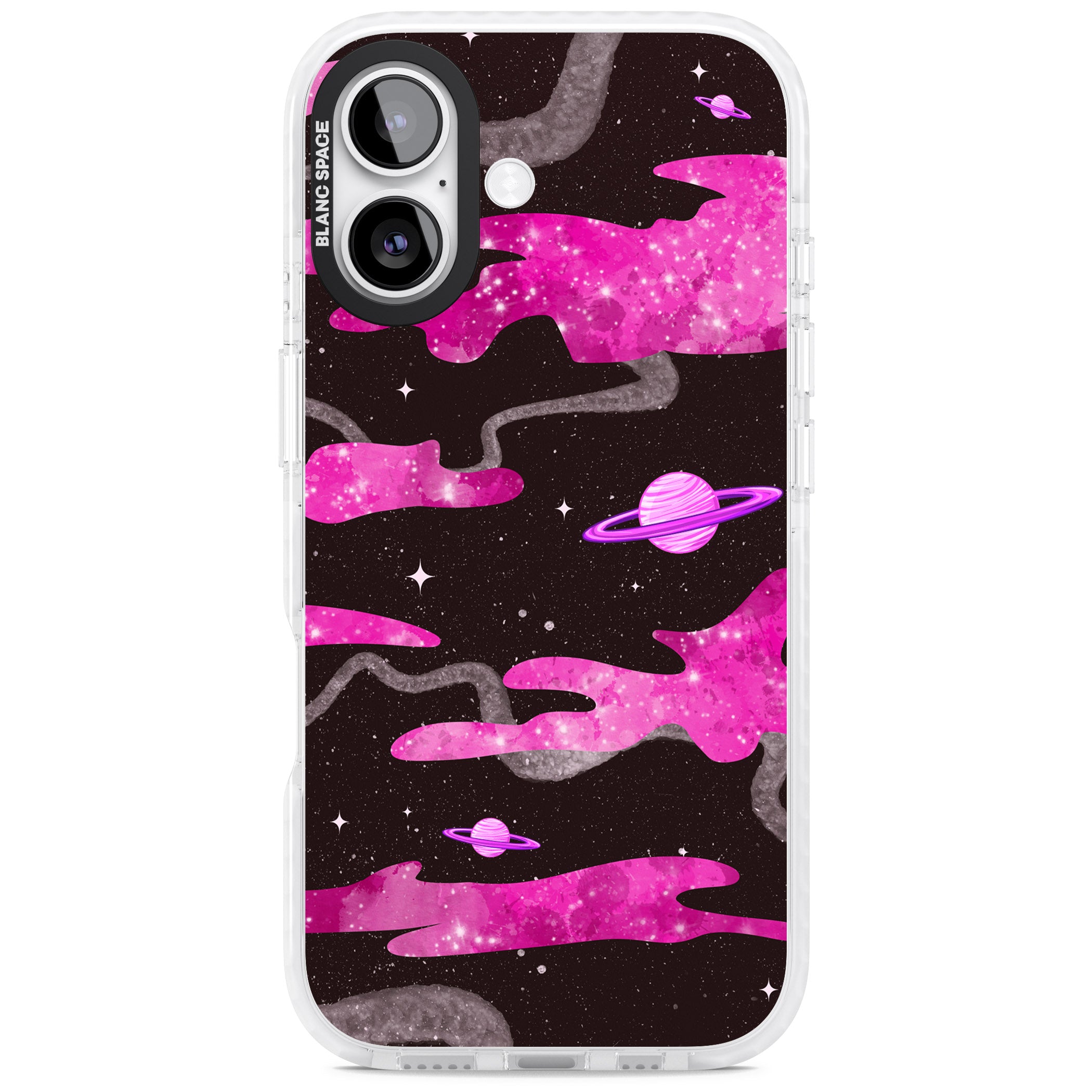 Pink Galaxy iPhone 17 Impact Clear Phone Case