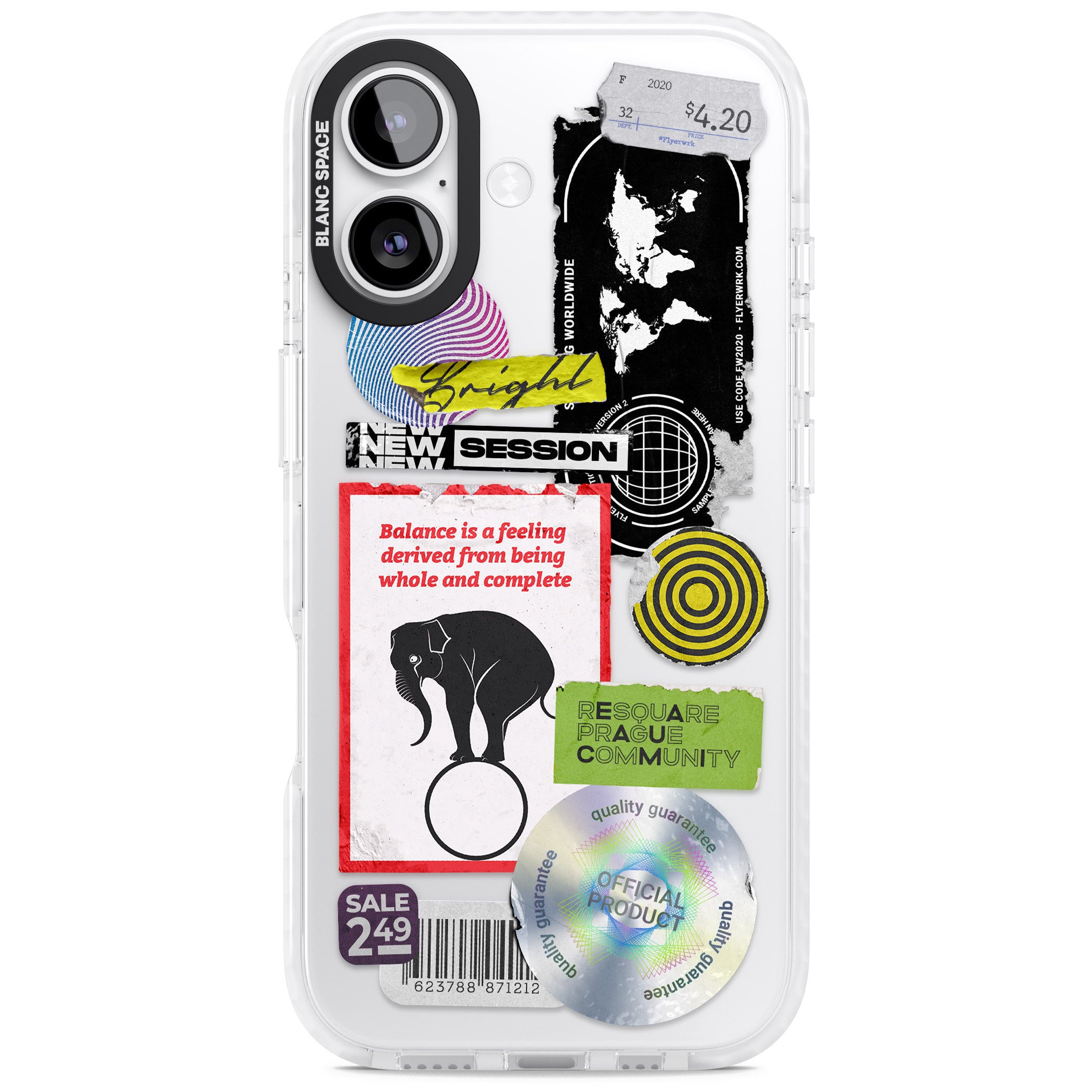 Peeled Sticker Mix iPhone 17 Impact Clear Phone Case