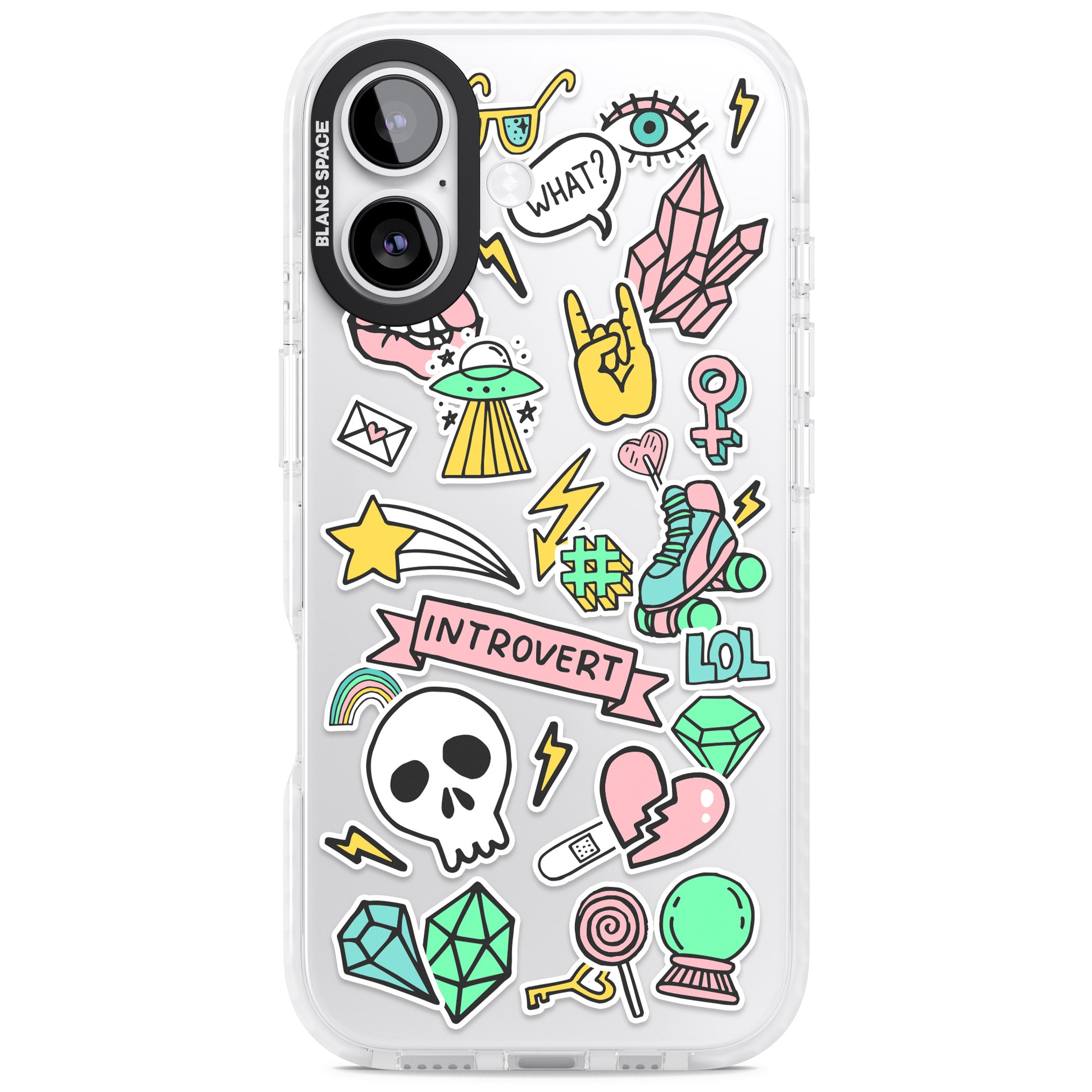 Introvert Sticker iPhone 17 Impact Clear Phone Case