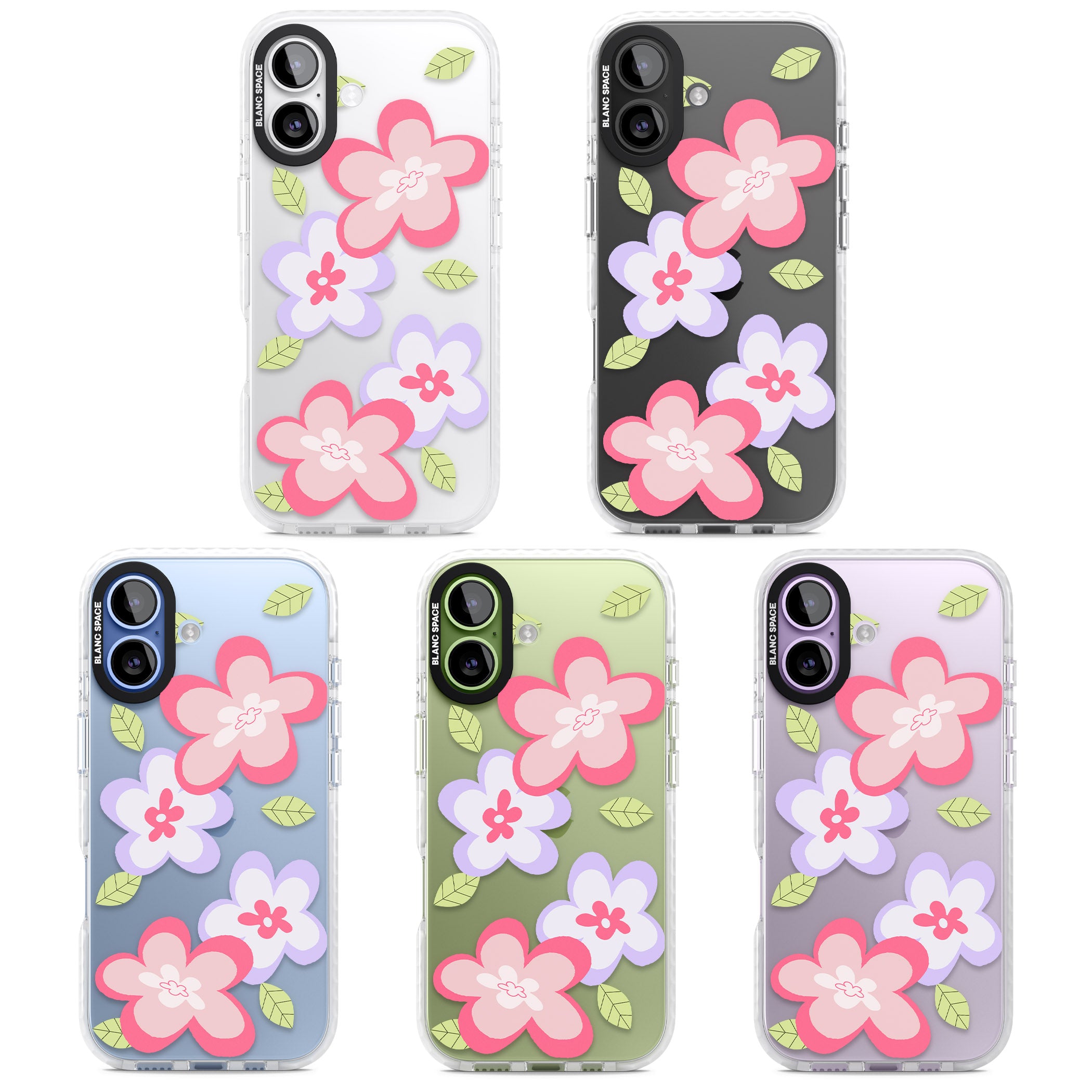Funky Flowers iPhone 17 Impact Clear Phone Case APT Impact Protection