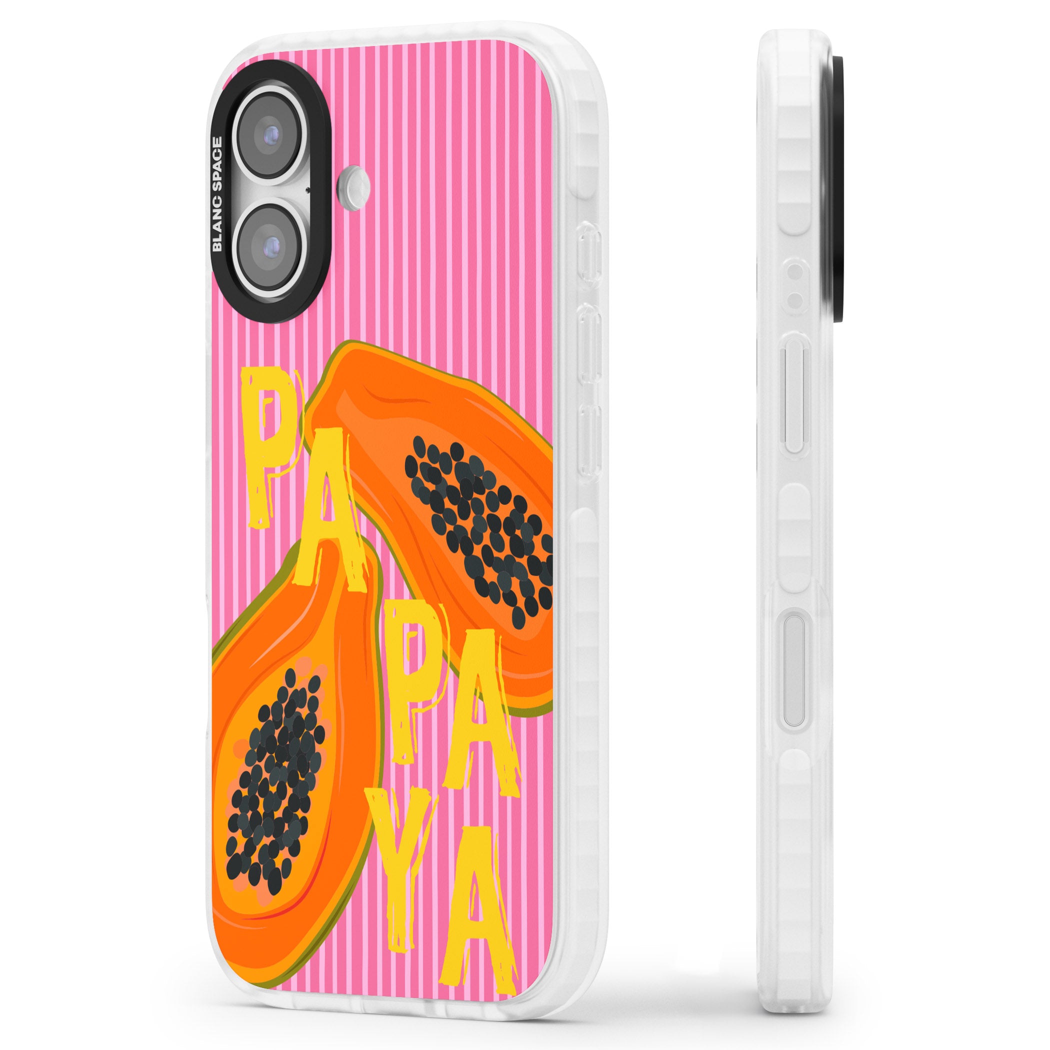Papaya iPhone 17 Impact Clear Phone Case Side Profile