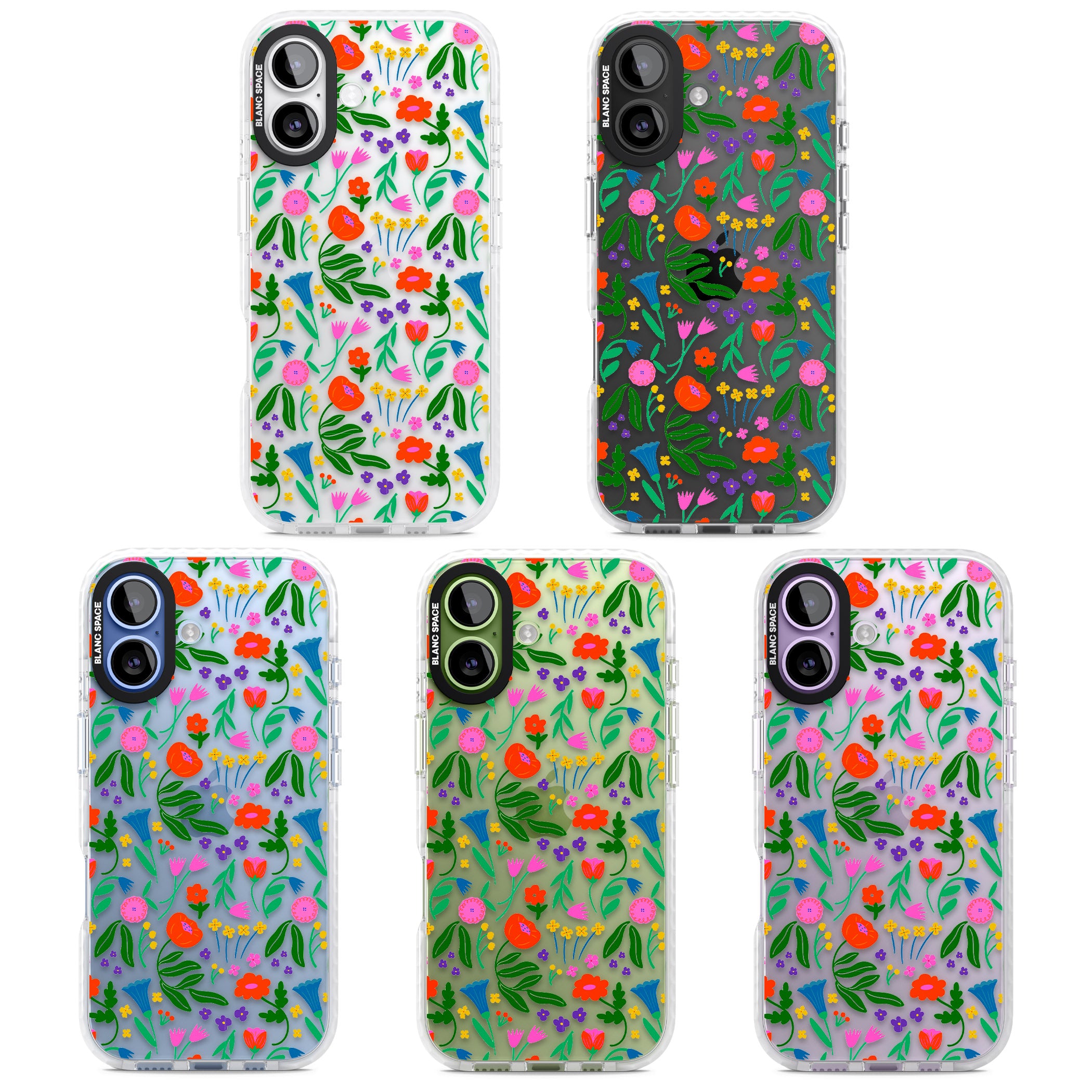 Summer Floral Fiesta iPhone 17 Impact Clear Phone Case APT Impact Protection